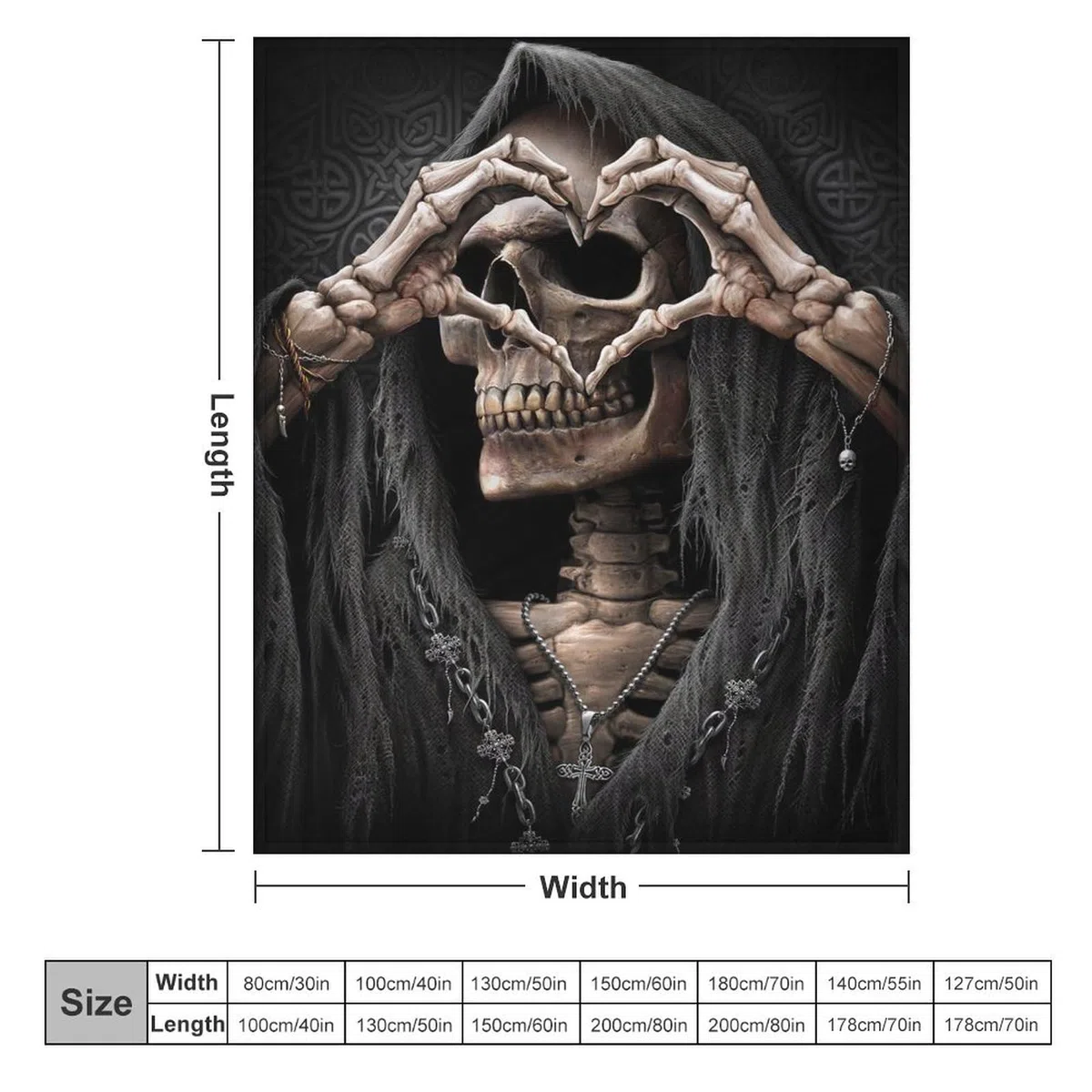 Gothic, Skelett Kuscheldecke Couchdecke Decke Aus Flannel - Tagesdecke Wohndecken Für Sofa, Couch Oder Als Bettüberwurf - Waschbare Decke（100×130cm）