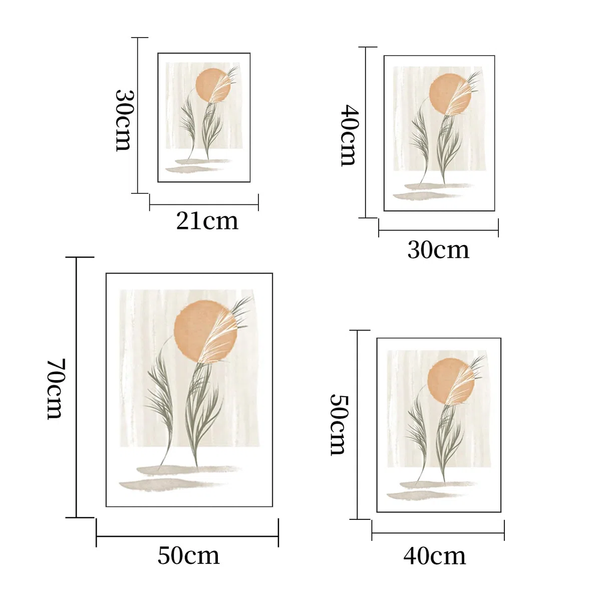 Xiyocadt 3er Tier Poster Set, Bilder Kinderzimmer, Elefant - Giraffe - Löwe, Dekor im Babyzimmer, Sicher und geruchlos moderne Wandbilder, ohne Rahmen (30 x 40 cm)