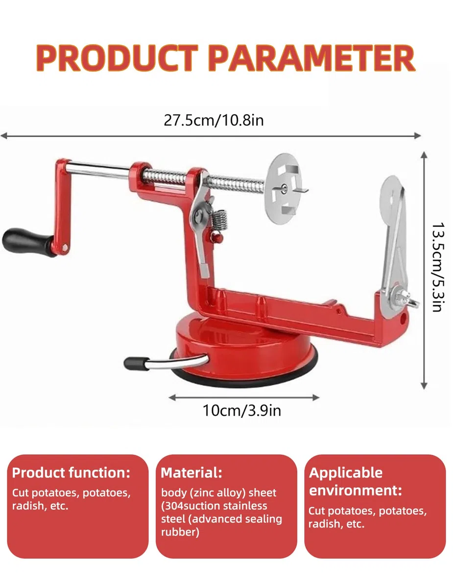 Edelstahl Spiralschneider für Kartoffeln – Manueller Kartoffelspiralenschneider für Spiralkartoffeln & Süßkartoffeln – Kartoffel Twister Spiralschneider für Zuhause, Grill & Küche