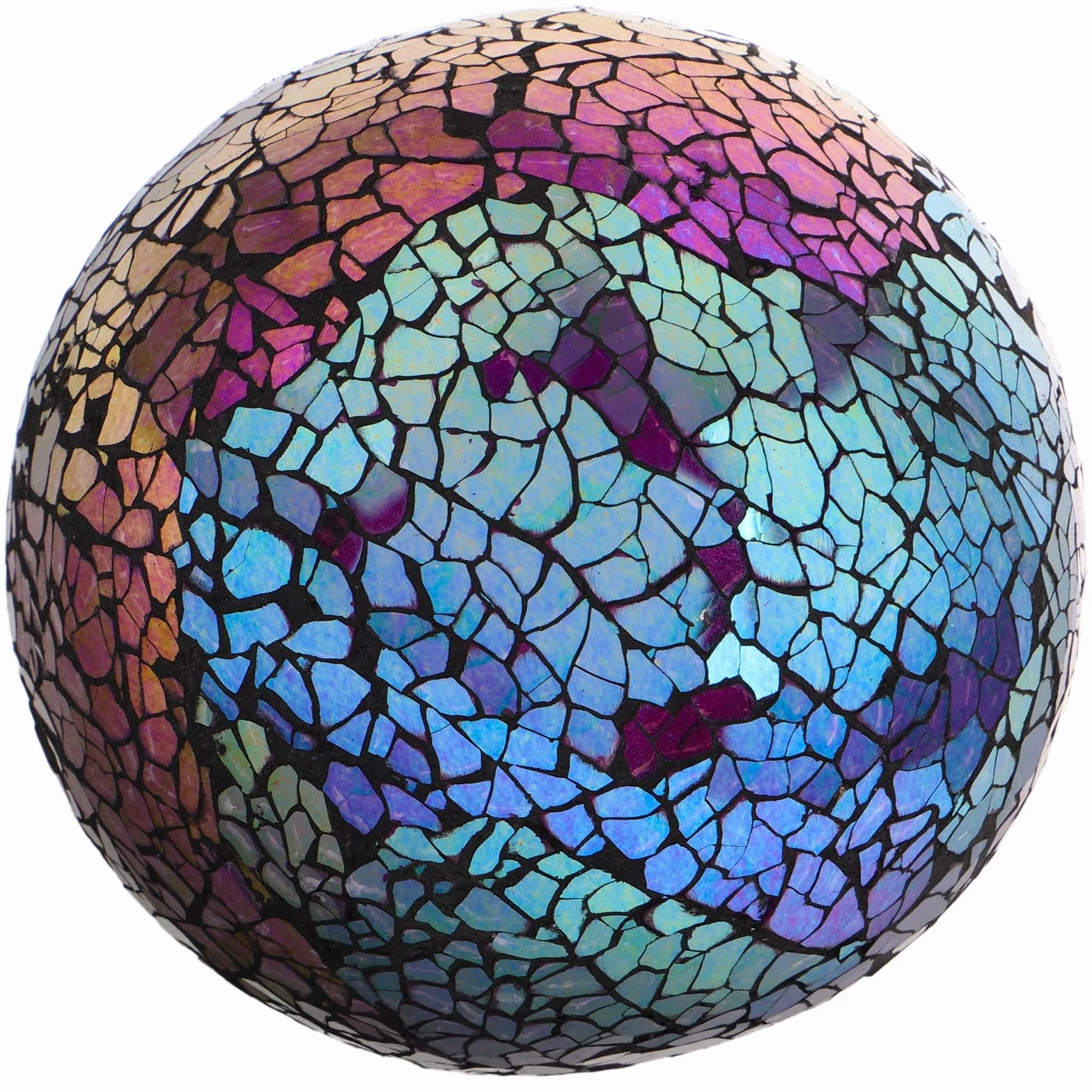Dekorative Glaskugeln 10cm Mosaikkugel 1 Stück für Gartendeko und Wohnraumbeleuchtung