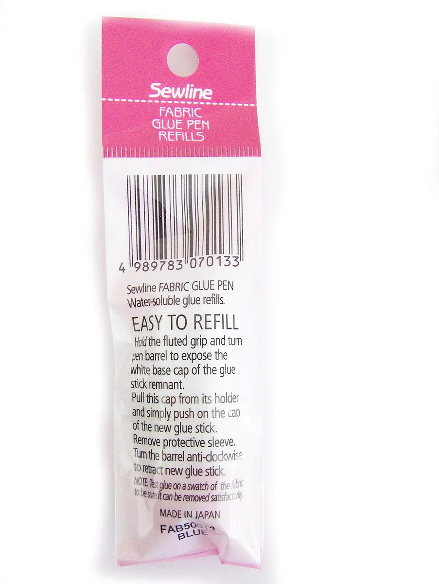 Sewline Stoffklebestift, 2 x doppelte Nachfüllpackung, EPP, nadelloses Nähen und Papieranheften, trocknet klar