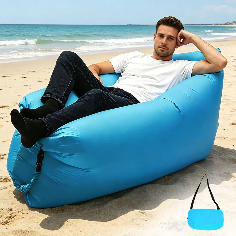 Aufblasbares Sofa, 200 x 70CM Aufblasbare Couch Camping Sofa, Luft Sitzsack, Luftsofa Outdoor Camping aufblasbares Luftsofa, aufblasbarer Sesselfür Strandparties Camping Schwimmbad