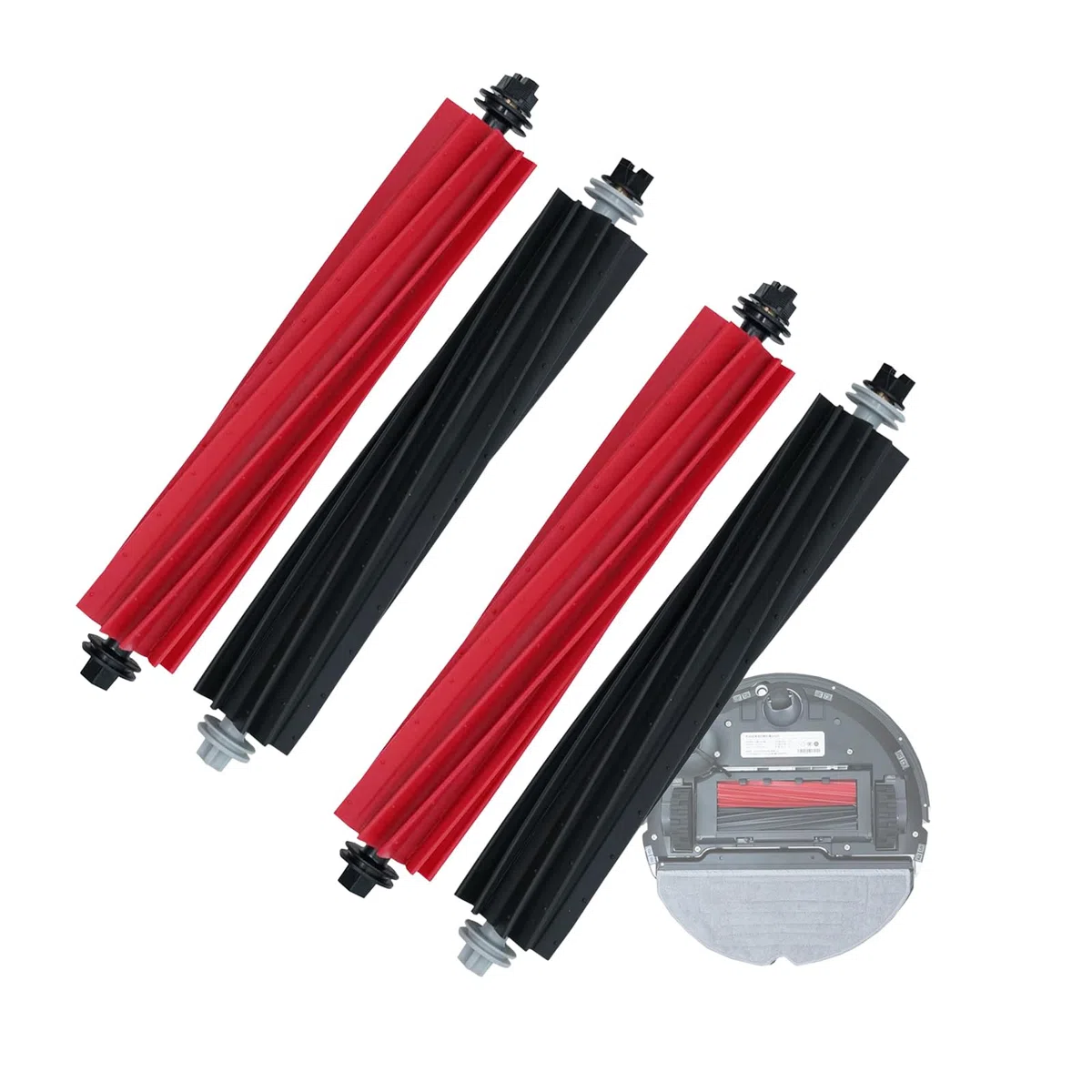 Ersatzteile Zubehör, Trennbare Rubber DuoRoller-Bürste für roborock S8/S8 +/S8 Pro Ultra/Q8 max/Q8 max+/Q5 max Roboter Staubsauger, 2-Satz Gummirollenbürsten.