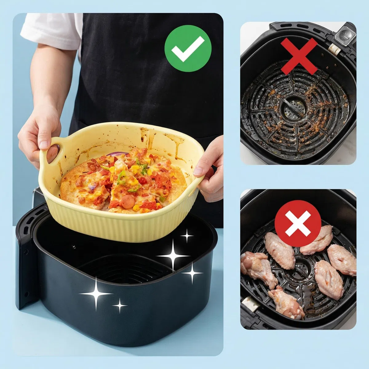 Auflaufform Airfryer,Auflaufform Keramik,Auflaufformklein,Backform Ofenform Mit Keramikgriffen,keramik ofenform quadratisch lasagne für Lasagne,Tiramisu,Backform 20x20cm