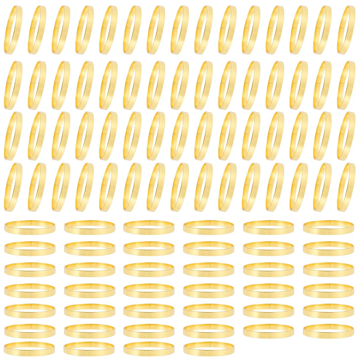 100 Stück Serviettenringe Gold, Elegante Metall Serviettenring Serviettenschnallen, Serviettenring Metall, Servietten Ringe für Hochzeit, Weihnachten, Familie Sammeln, Esstischdekoration