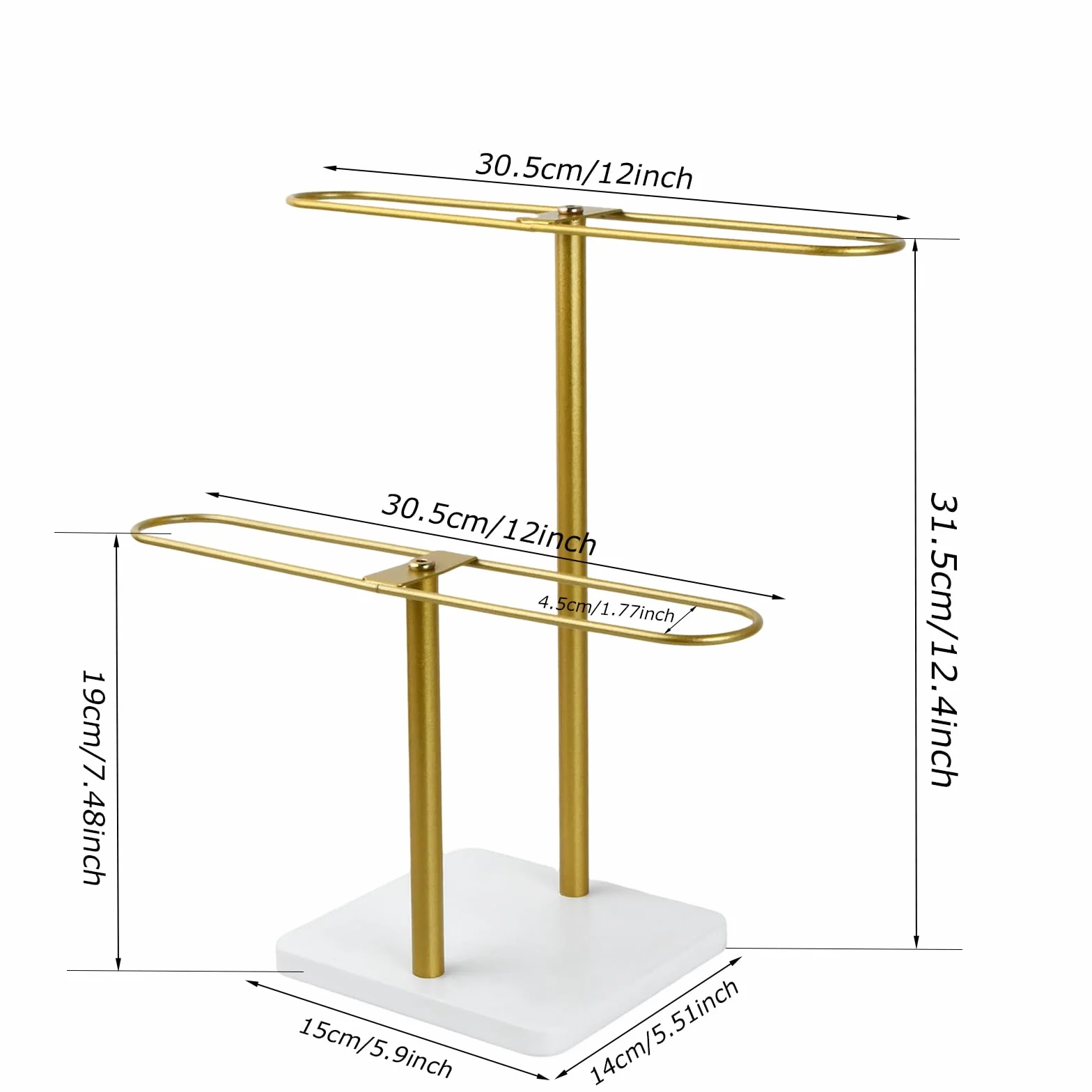 Sonnenbrillenhalter, Doppelstöckiger Brillenständer für 20 Brillen, Sonnenbrillen Display, Brillen Organizer für Tisch, Kommode, Schreibtisch, Arbeitsplatte, Schlafzimmer
