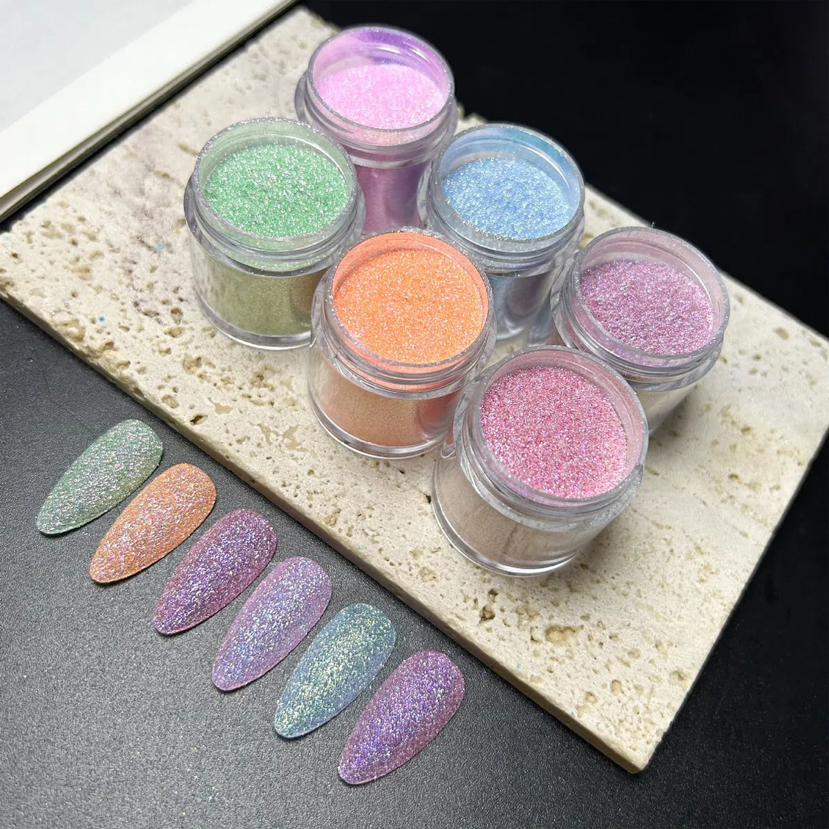 Mica Pulver, 6 Farben Funkeln Epoxidharz Farbe, 10ml Farbe für Gießpulver, Seifenfarbe, Pigmentpulver für Seife, DIY, Kerzenherstellung, Badekugeln, Epoxidharzfarbe