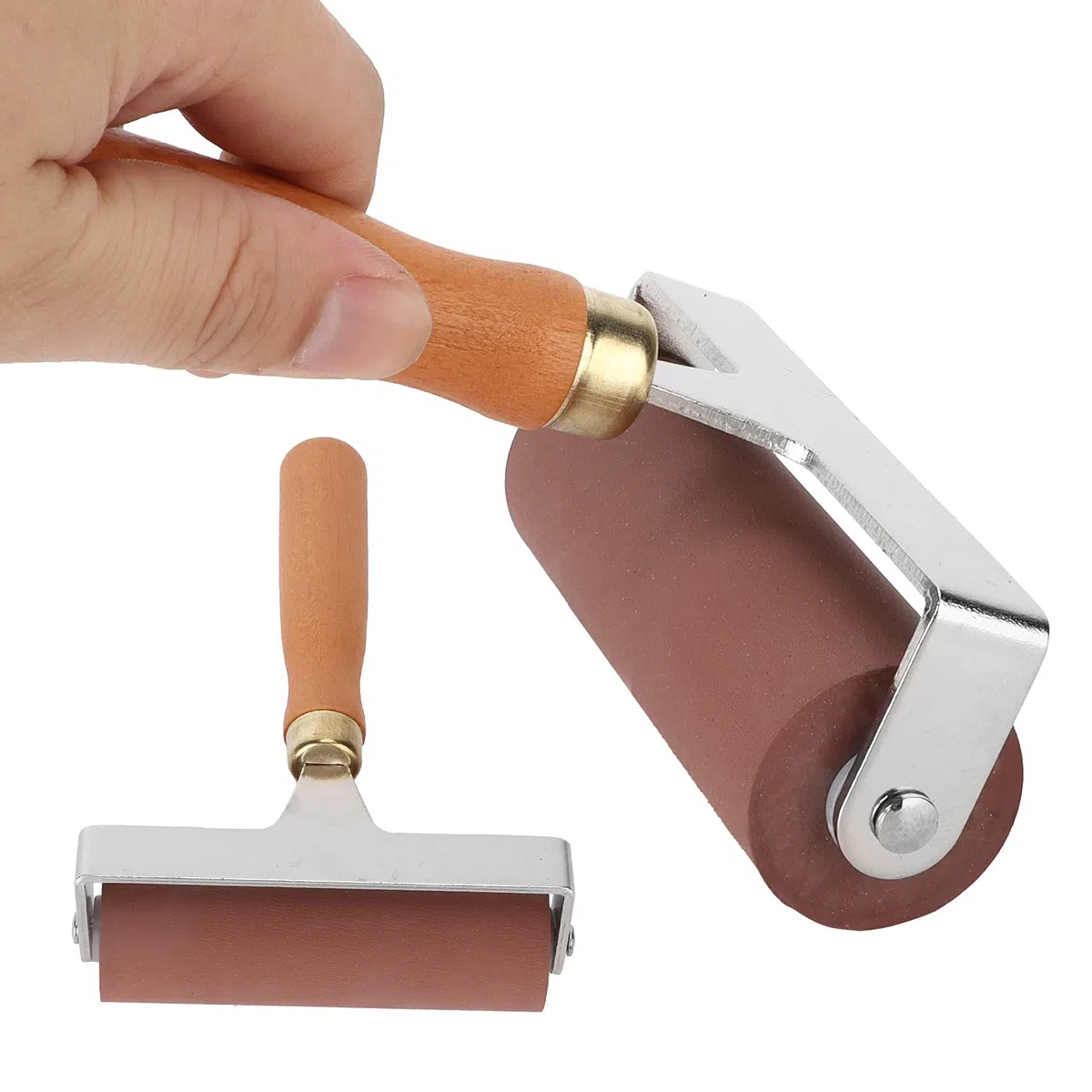 Goshyda Brayer, weiche Flexible langlebige elastische Gummiwalze, um den Druck zu beenden, glatt und sauber zu stempeln, geeignet für Druckgrafik, Tintenblock, Geschnitzte Oberfläche(10cm)