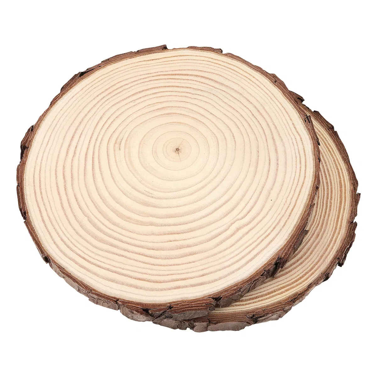 6 Stück 18-20cm Unvollendete Holzkreise, Natur Holzscheiben Rund Baumscheiben, Klein Holzscheiben zum Basteln Weihnachten Ornamente DIY Handwerk