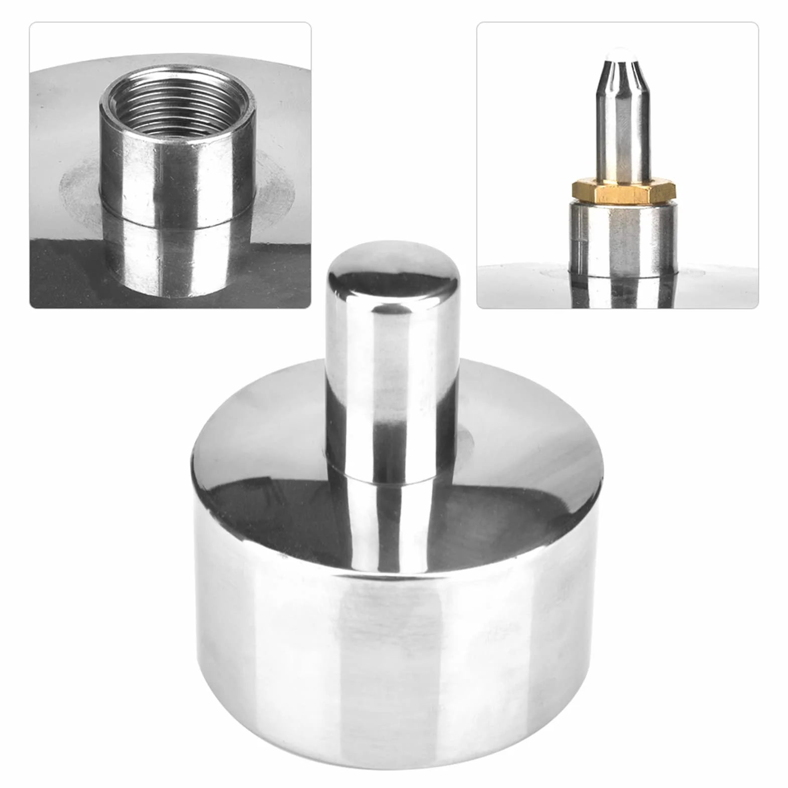 Alkohollampe Edelstahl 400ml Kompakt Brenner mit Docht für Camping Outdoor Alkohol Lampe mit Kupferschraube Maße 11,5x10x6cm