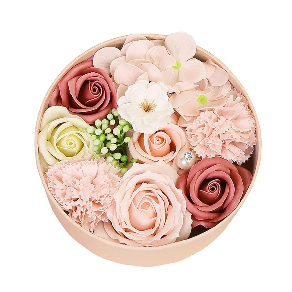 JiNks Rosenbox Seifenblume Seife Rose Blume, Rosenseifenblume Geschenkbox,Gefälschte Blumen-Geschenkbox,Romantisches Geschenk für sie am Muttertag, Jahrestag, Geständnis, Valentinstag, Weihnachten