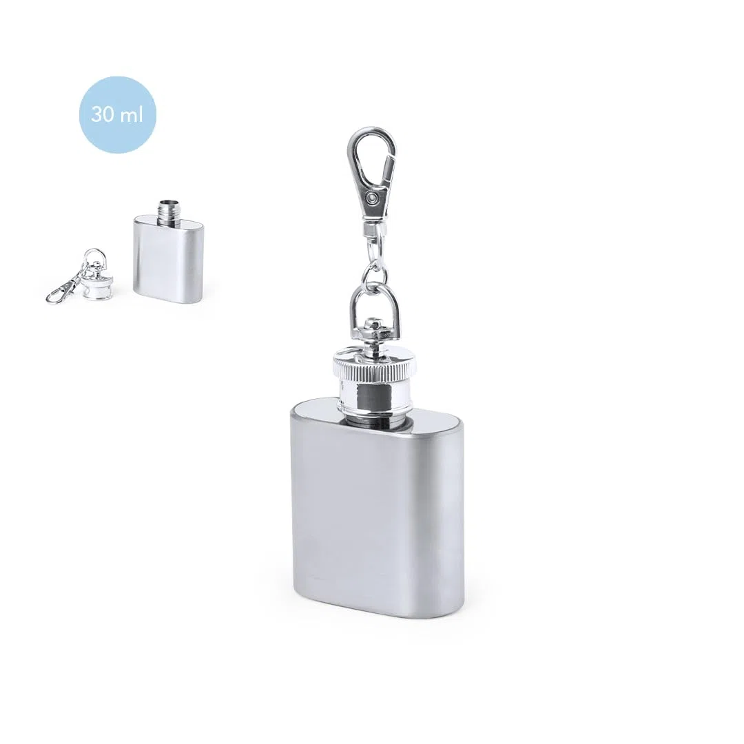 Mini Flachmann 30 mL Schlüsselanhänger Hip Flask Edelstahl Flachmänner für Obstler, Whiskey, Cognac Trekking Wandern Skifahren Outdoor 1, 2, 3 oder 5 Stück (5)