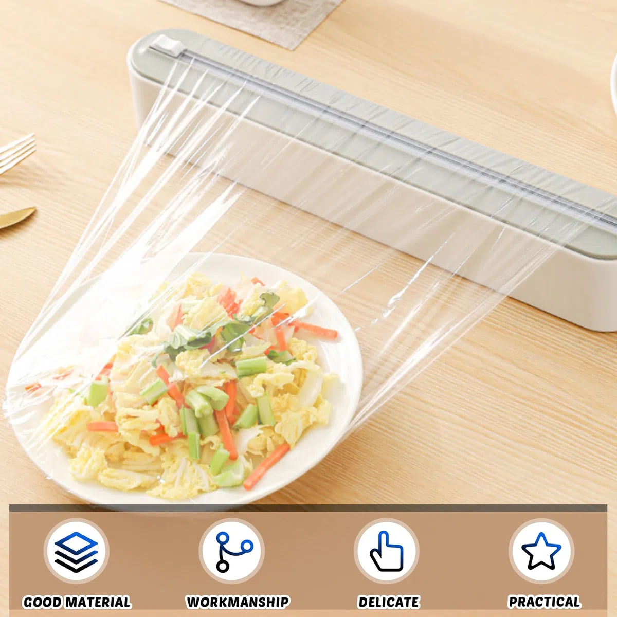 2 Stück Magnetischer Frischhaltefolienspender - Abs Folienabroller Mit Cutter & 2-in-1 Schneidemodus (Gerade/Gezackt) - Ideal Für Frischhaltefolie, Alufolie & Backpapier Bis 30cm