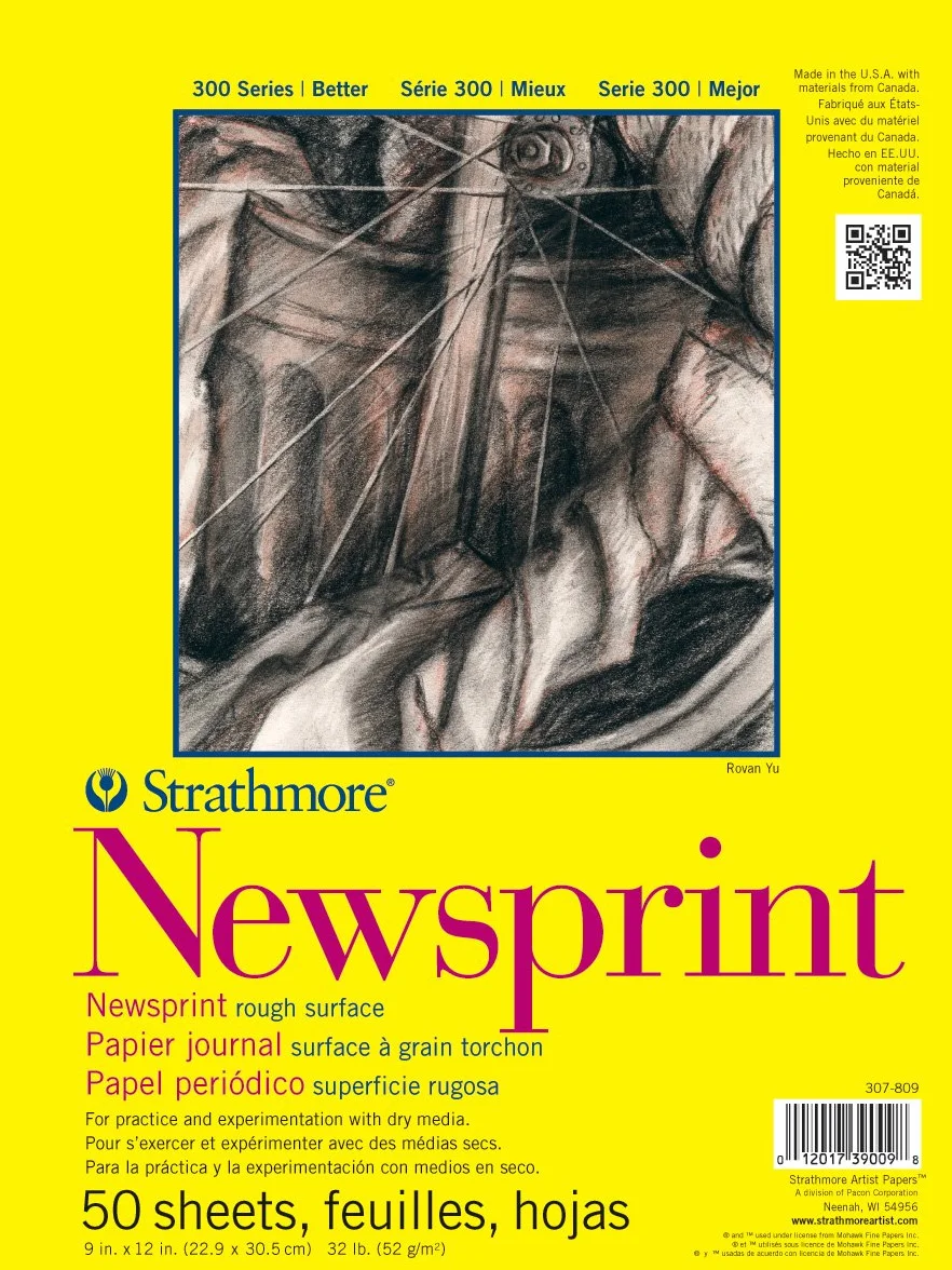 Strathmore STR-307-809 Zeitungsblock, grob, 50 Blatt, 22,9 x 30,5 cm