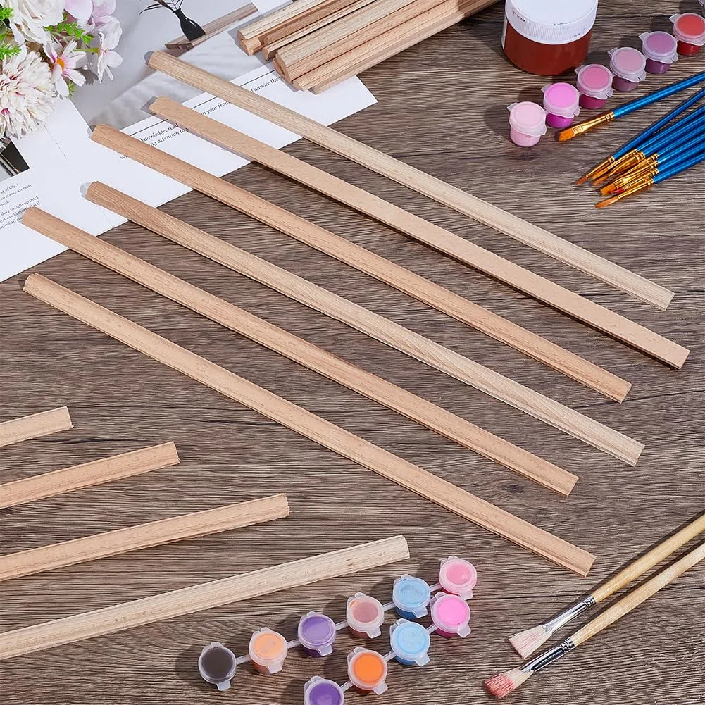OLYCRAFT 25 Stück 3D Dekorative Holzzierleiste Unvollendete DIY Zierleisten Zylinder Holzzierleiste 40.2cm Dekorative Klöppelholzleisten Für Zuhause Wand Tür Bordüre Decke Schrank – 15mm Breit