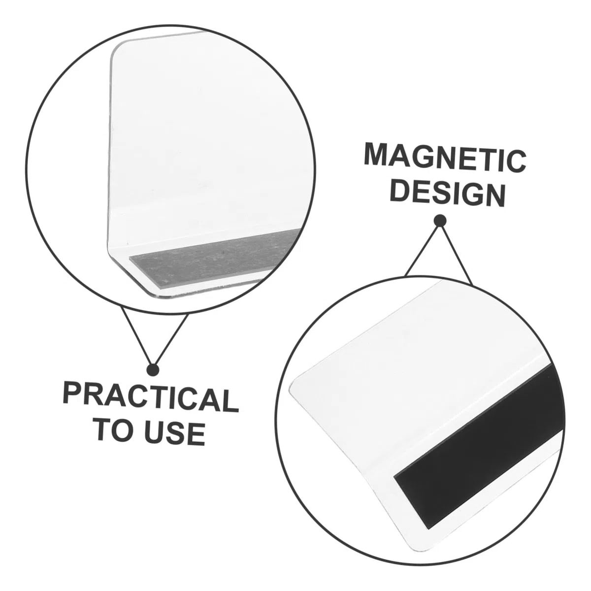 DOITOOL 6 Stück Magnetische Regalteiler 11.02X2.36X1.18In Transparente Fachteiler Aus Kunststoff Für Supermarktregal Und Küchen Organizer Warenklassifizierungsabscheider