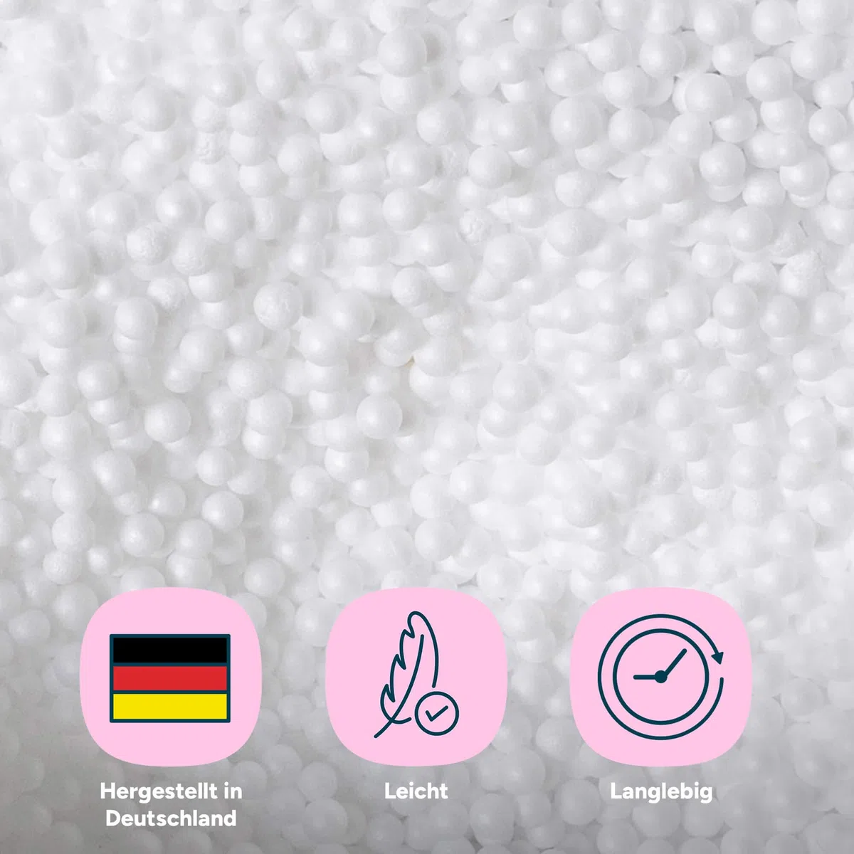 Icon sitzsack Füllung, 4.5 Kubikfuß, 127 Liter, Weiß, EPS Perlen von Sitzsäcken, Füllmaterial Sitzsack, Füllung für Sitzsäcke