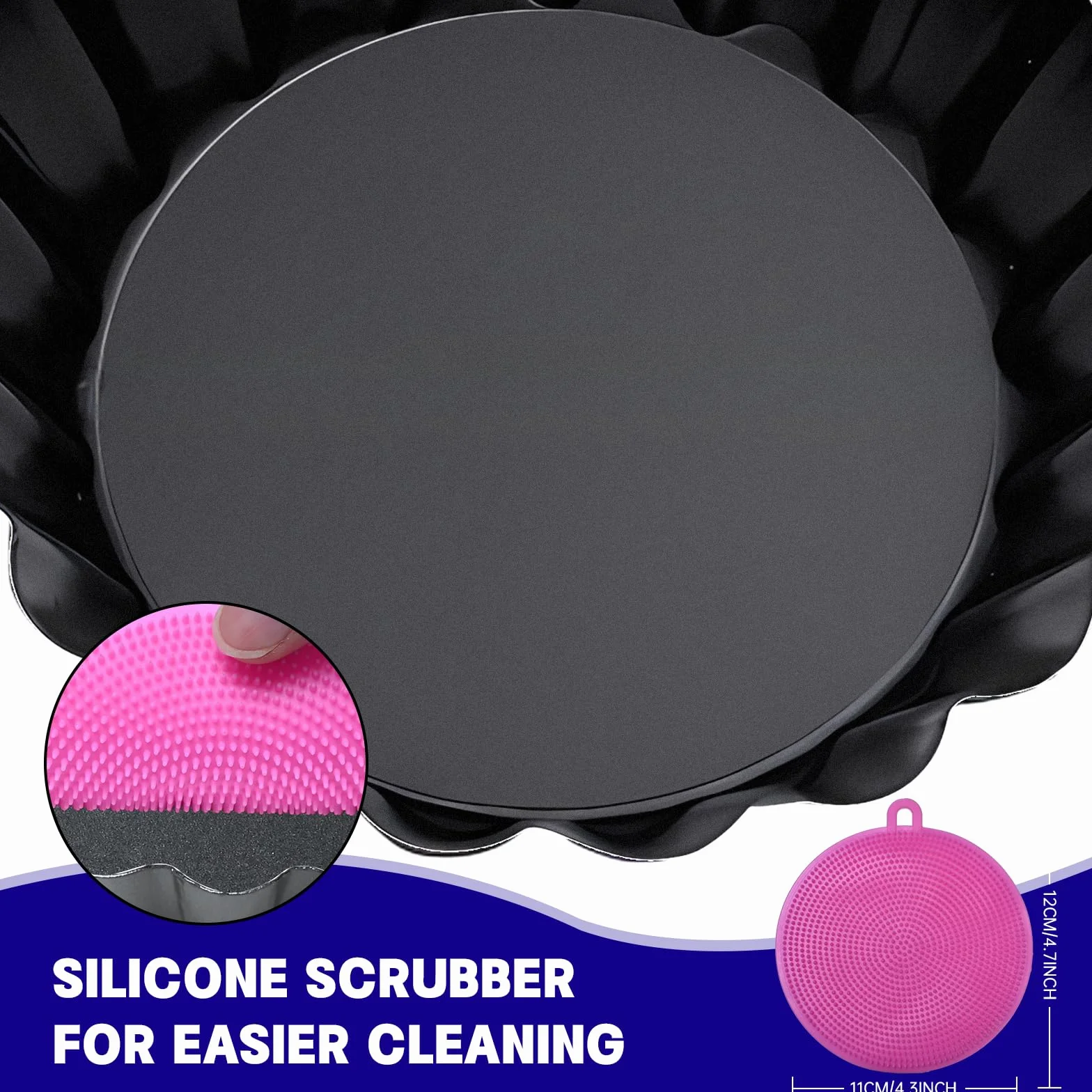 Tarteform mit Hebeboden,12 Stück Törtchenform 8 cm/3 Zoll, Antihaftbeschichtung Quicheform,Tartelette Förmchen aus Kohlenstoffstahl,Wiederverwendbar,Tortenboden Backform Zum Backen Eierkuchen