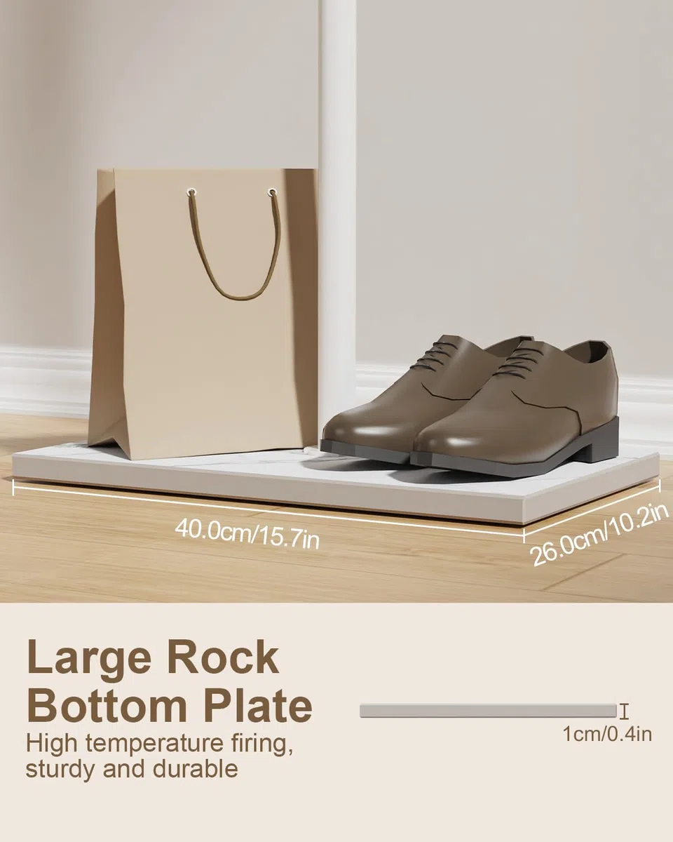 Garderobenständer mit Rock Slab Base, Modern Kleiderbügel Stand, T-förmige Metall Freistehend Kleiderständer für Kleidung, für Entryway, Wohnzimmer, Schlafzimmer, 175 cm, Weiß, GYJ011W