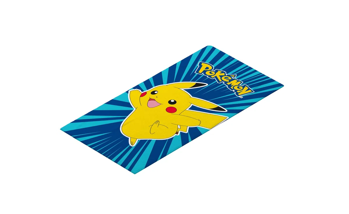 hermet, Pokémon-Strandtuch, 70 x 140 cm, Badetuch für Strand oder Pool, 100% weiche Baumwolle, praktisch und leicht