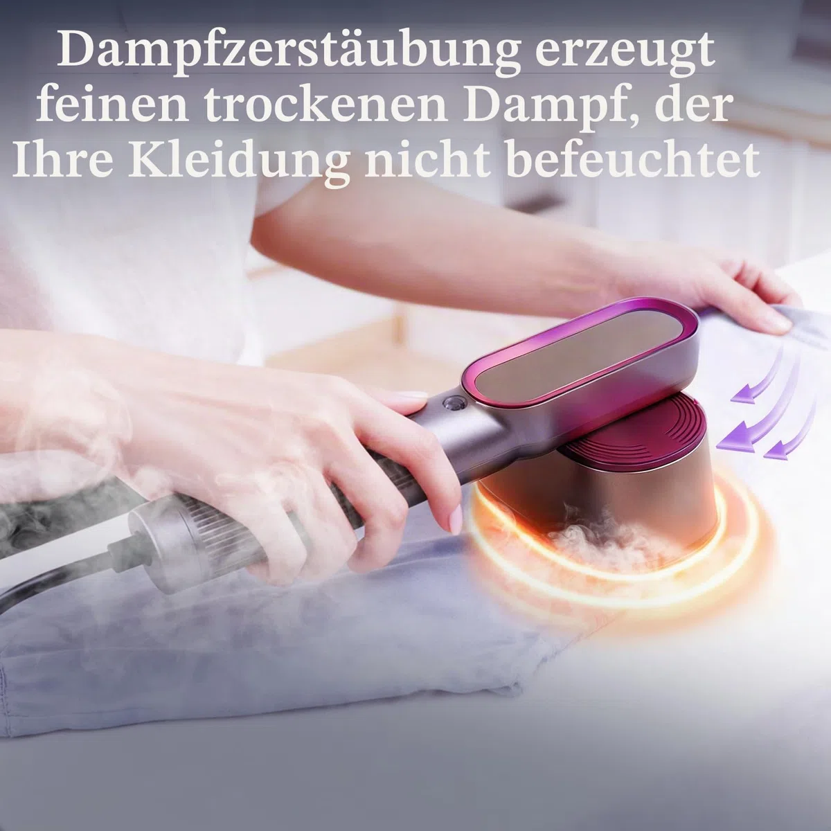 Steamer Dampfglätter 1000W, 2-in-1 Tragbarer Reisebügeleisen Mini mit 9s Schnellaufheizung, 110-240V Weltweite Spannung，Ideal für Reise, Büro und Haushalt