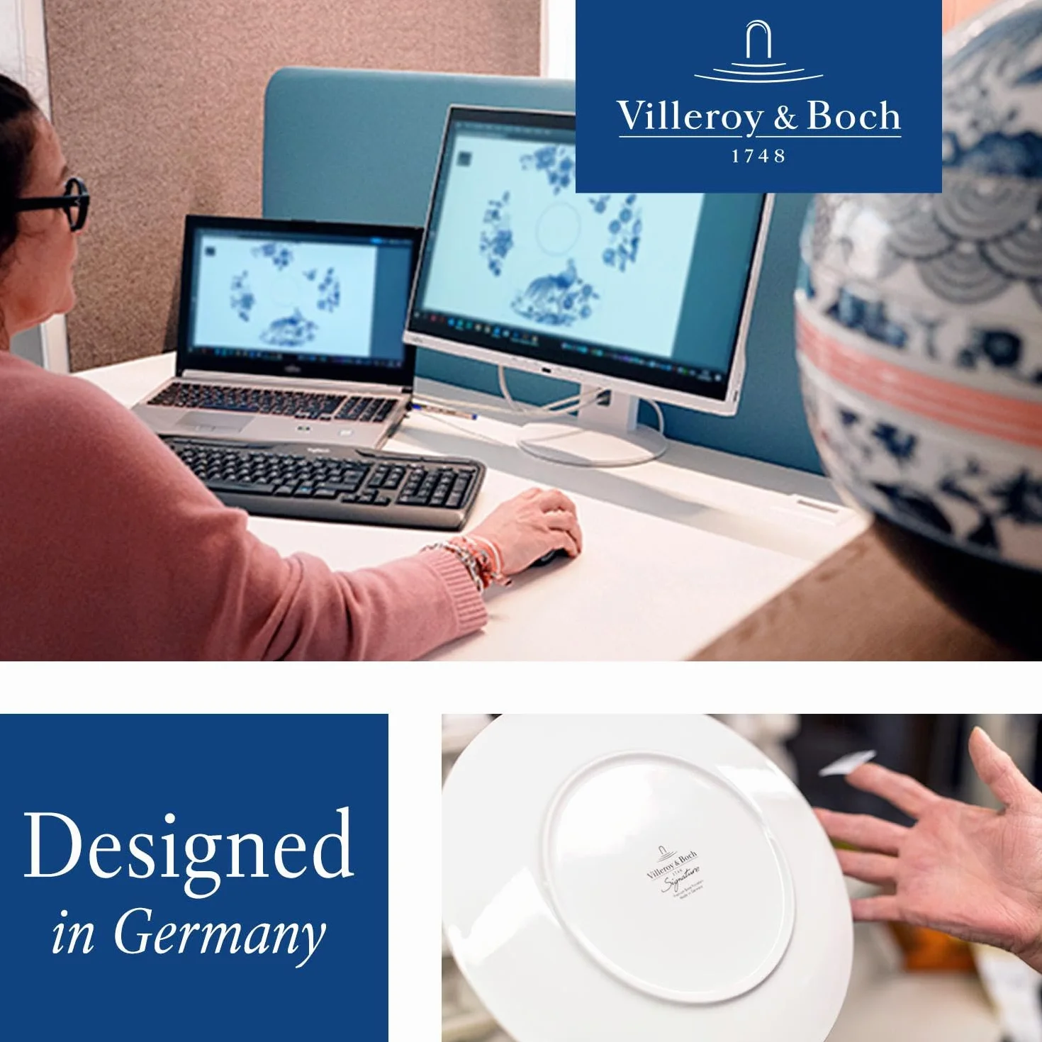 Villeroy und Boch - NewMoon Kaffeeuntertasse, dekorative, formschöne Untertasse aus Premium Porzellan, spülmaschinengeeignet, weiß, 17 cm