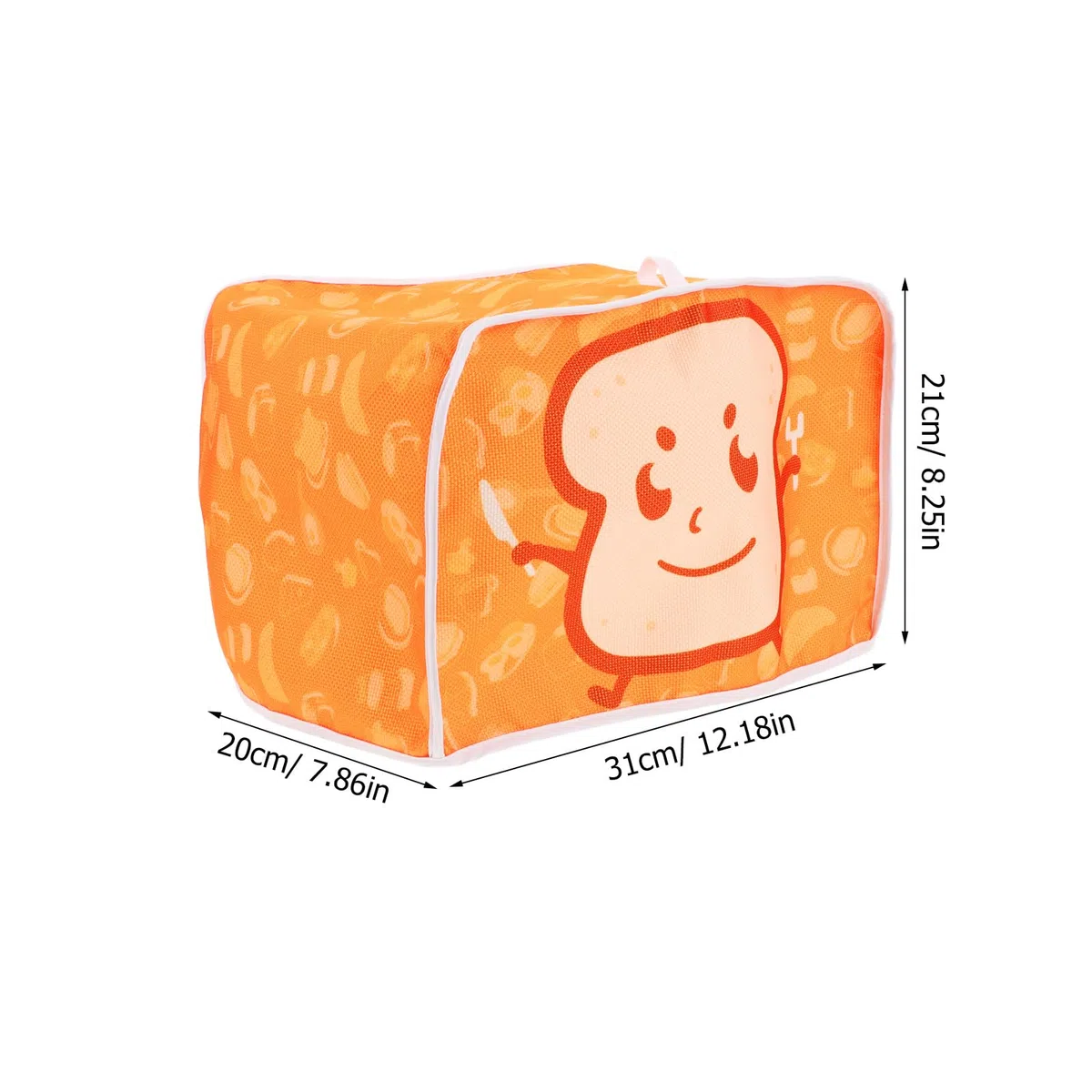 BESPORTBLE Toaster Schutzhülle mit Cartoon Lebensmittelmotiv Faltbare und Waschbare Abdeckhaube für Kleine Küchengeräte Schützt vor Schmutz und Spritzern Geeignet für Küche und Haushalt