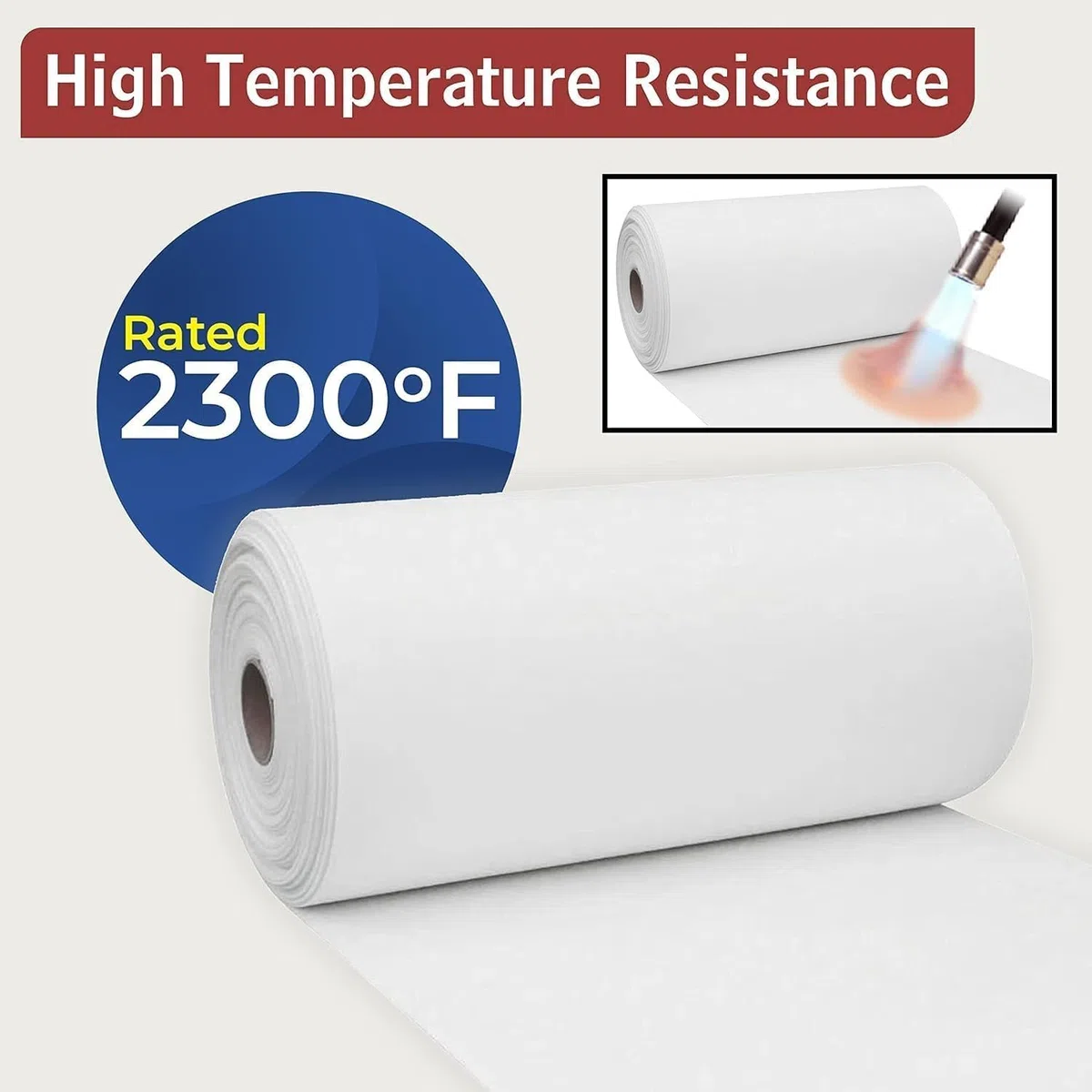 Hochtemperatur-Keramikfaserpapier, 50 x 100 cm, Isolierdichtung for Öfen, Brennöfen und Brennöfen, 2300 °F(Thick: 2mm)