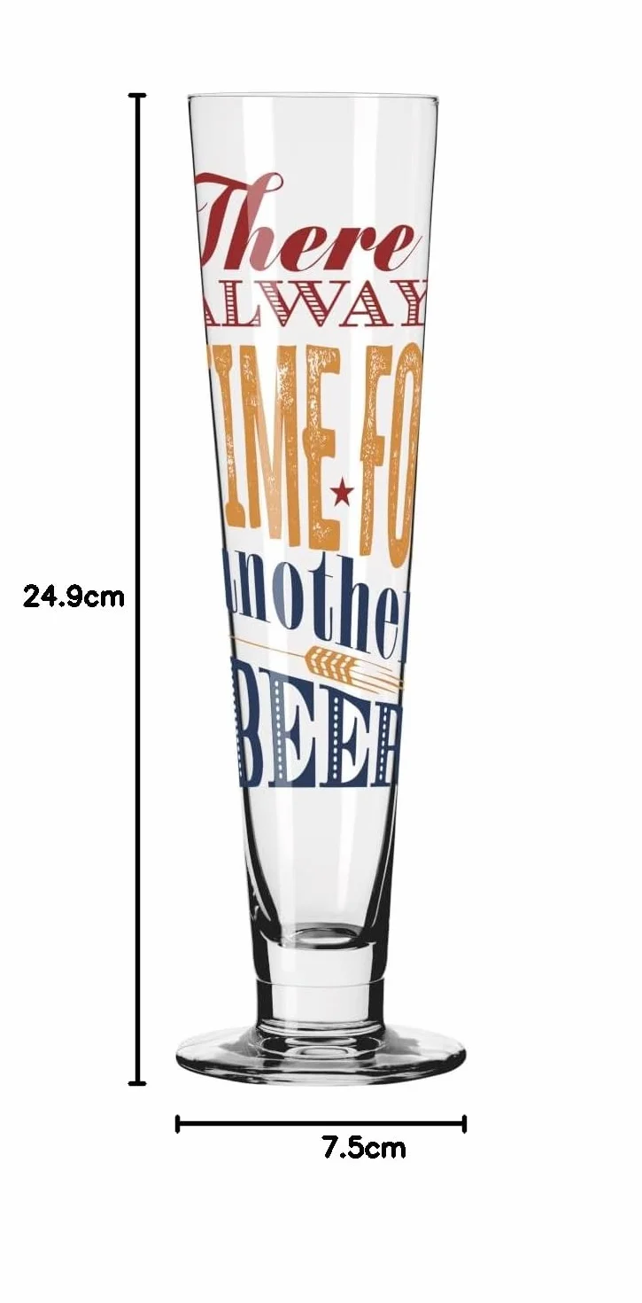 RITZENHOFF 6271002 Bier-Glas 330 ml - 2er Set - Serie Heldenfest - mit Spruch, mehrfarbig - Made in Germany