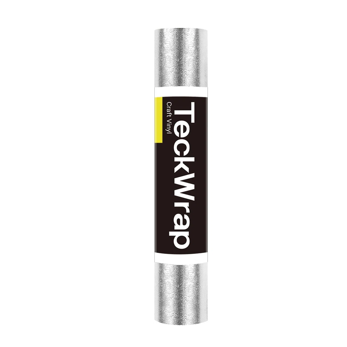 TECKWRAP Metallisch strukturiertes Chrom, selbstklebendes Vinyl, Basteln, permanentes Vinyl für DIY-Designs, Heimdekoration, Rolle, 0,3 m x 1,5 m, Silber