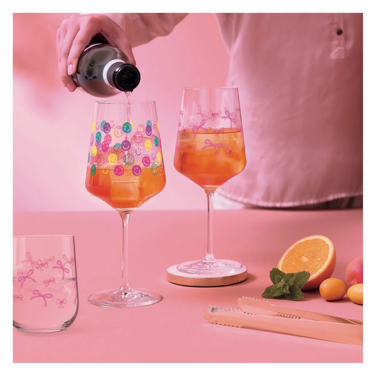 RITZENHOFF 8142004 Cocktailglas 544 ml - Serie Feel Good - 1 Stück mit Smiley-Dekor - Made in Germany