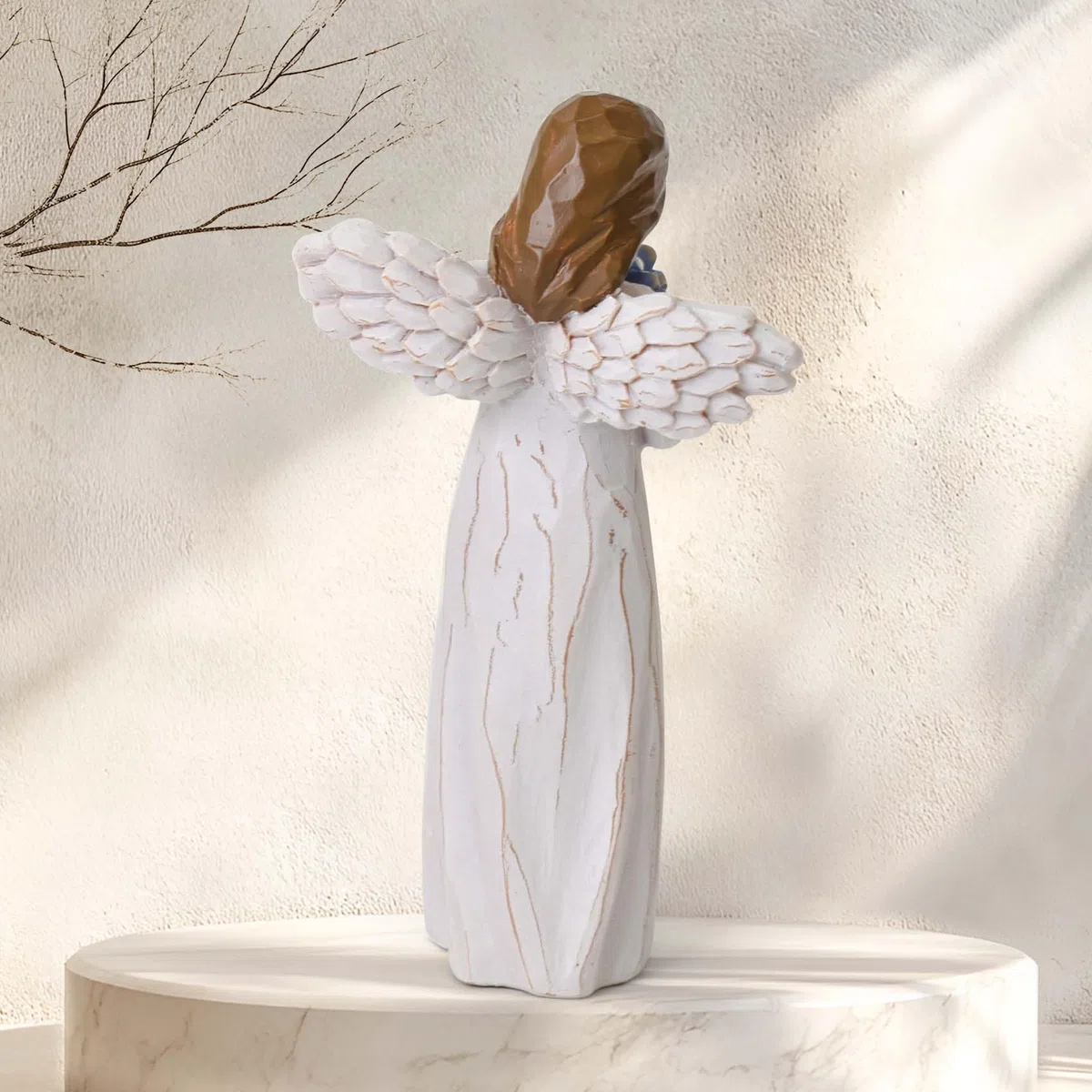 Vergiss Mein Nicht Schutzengel Figuren, Beileidsgeschenke für den Verlust Eines Geliebten Menschen, Fehlgeburt, Geschenke für Mütter, Handbemalte Statue für Heimdekoration Ornament