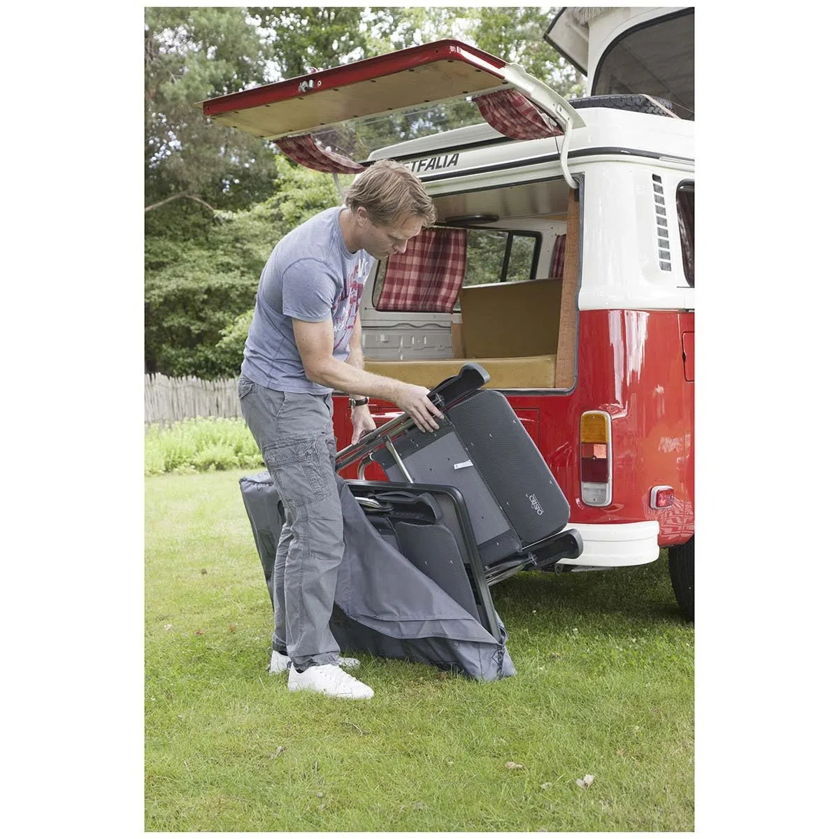 Crespo 1109995 Aufbewahrungstasche für Tische und Stühle, Anthrazit