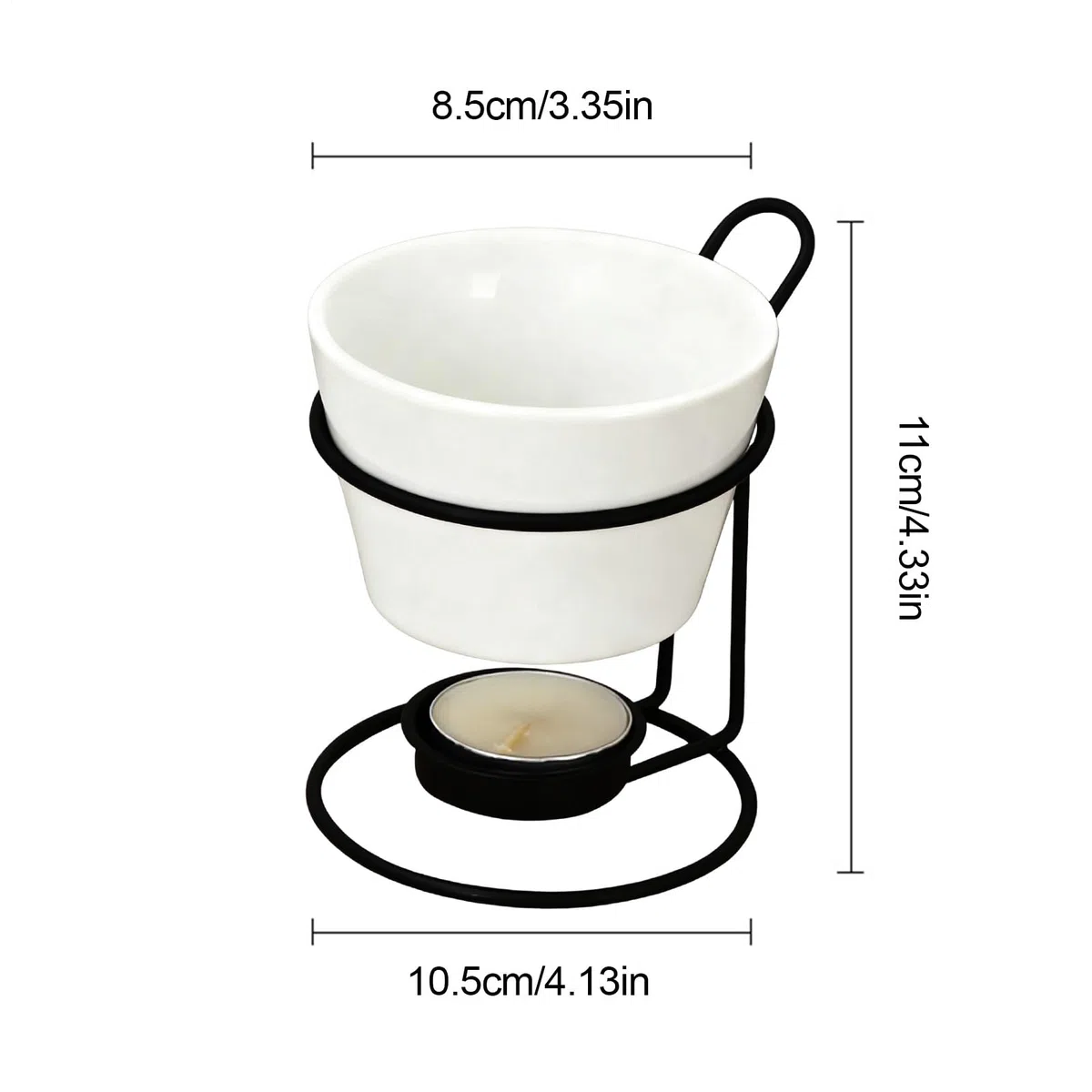 Genérico Fonduetopf | Warmhaltewärmer zum Schmelzen von Schokolade | für Abendveranstaltungen, Treffen, Weihnachten, Kaffee, Hausküche