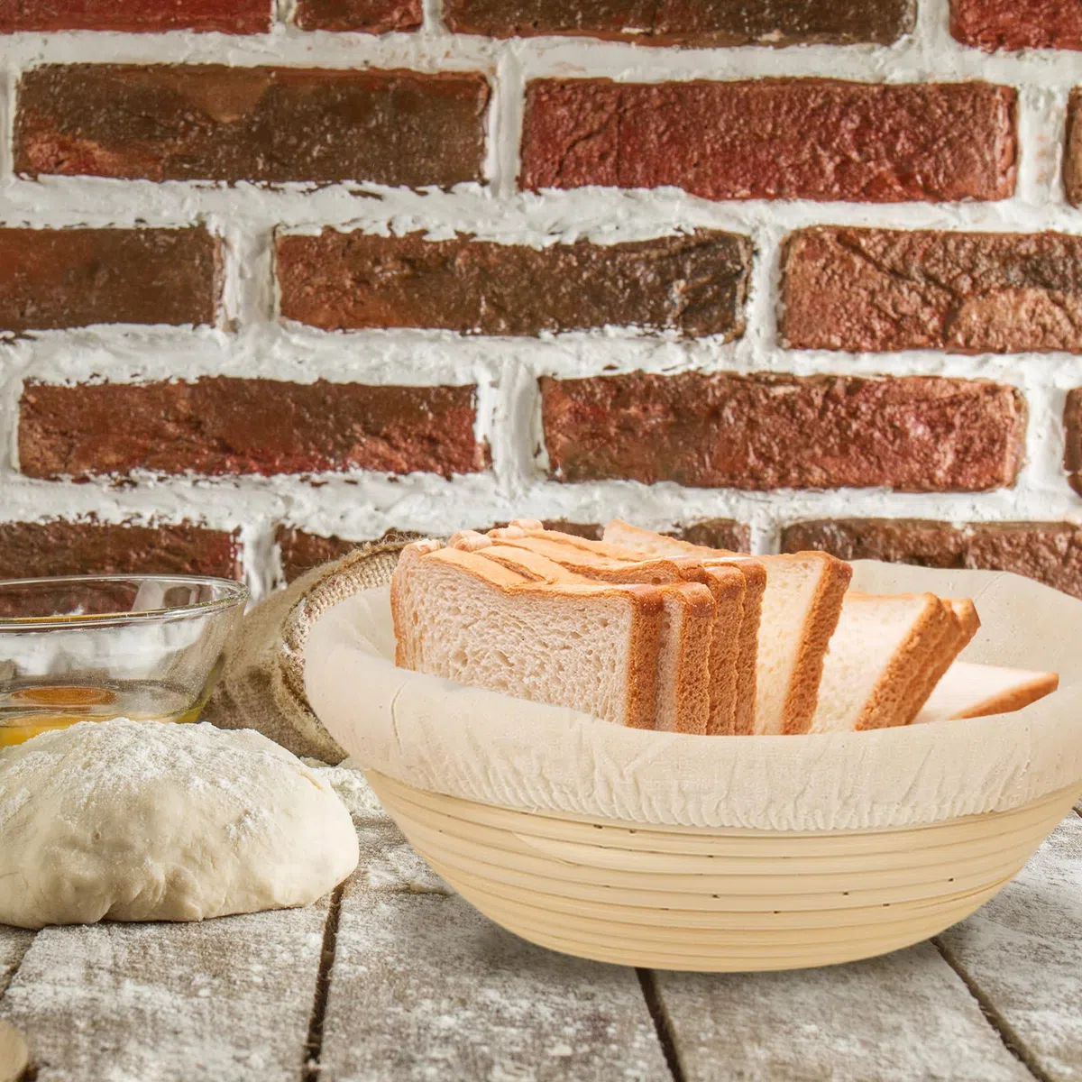2 Stück Gärkorb Leinentuch 25cm Leineneinsatz für Brot Gärkörbchen Gärkorb-Stoffeinlage Rund Gärtuch Brotbacken Spanntuch Bäckerleinen für Brot Gärkörbchen Gärkorb