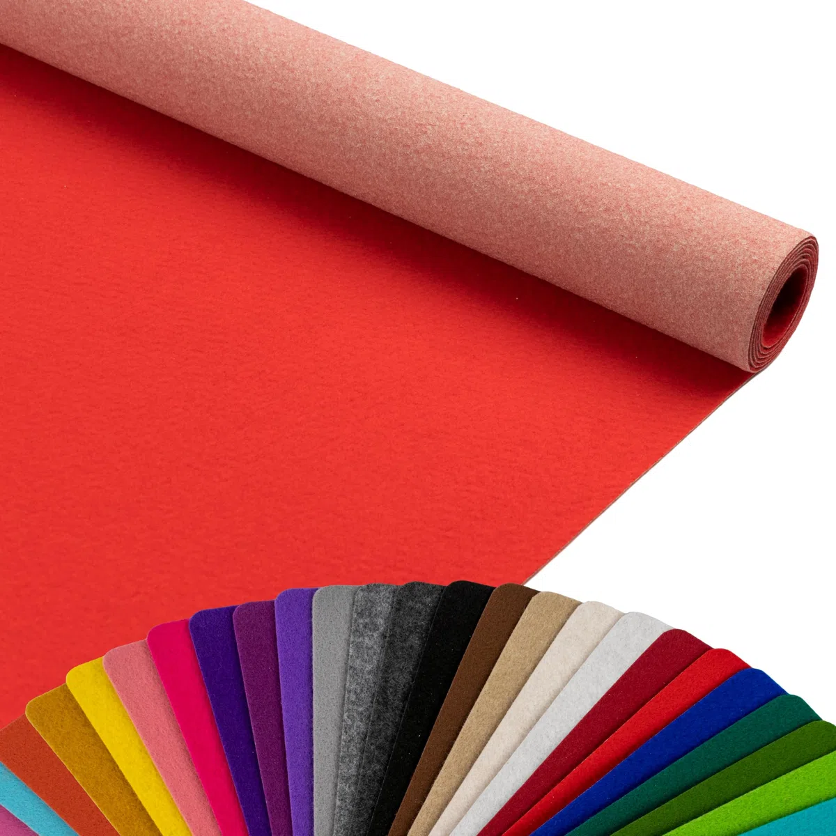Primaflor Hochzeitsläufer Podium | Rot | 1,00m x 2,00m | 2 mm hoch | B1 CFL-S1 | Nadelvlies Meterware | rutschsicherer Event-Teppich für Trauung, Hochzeit, Empfang & Feier