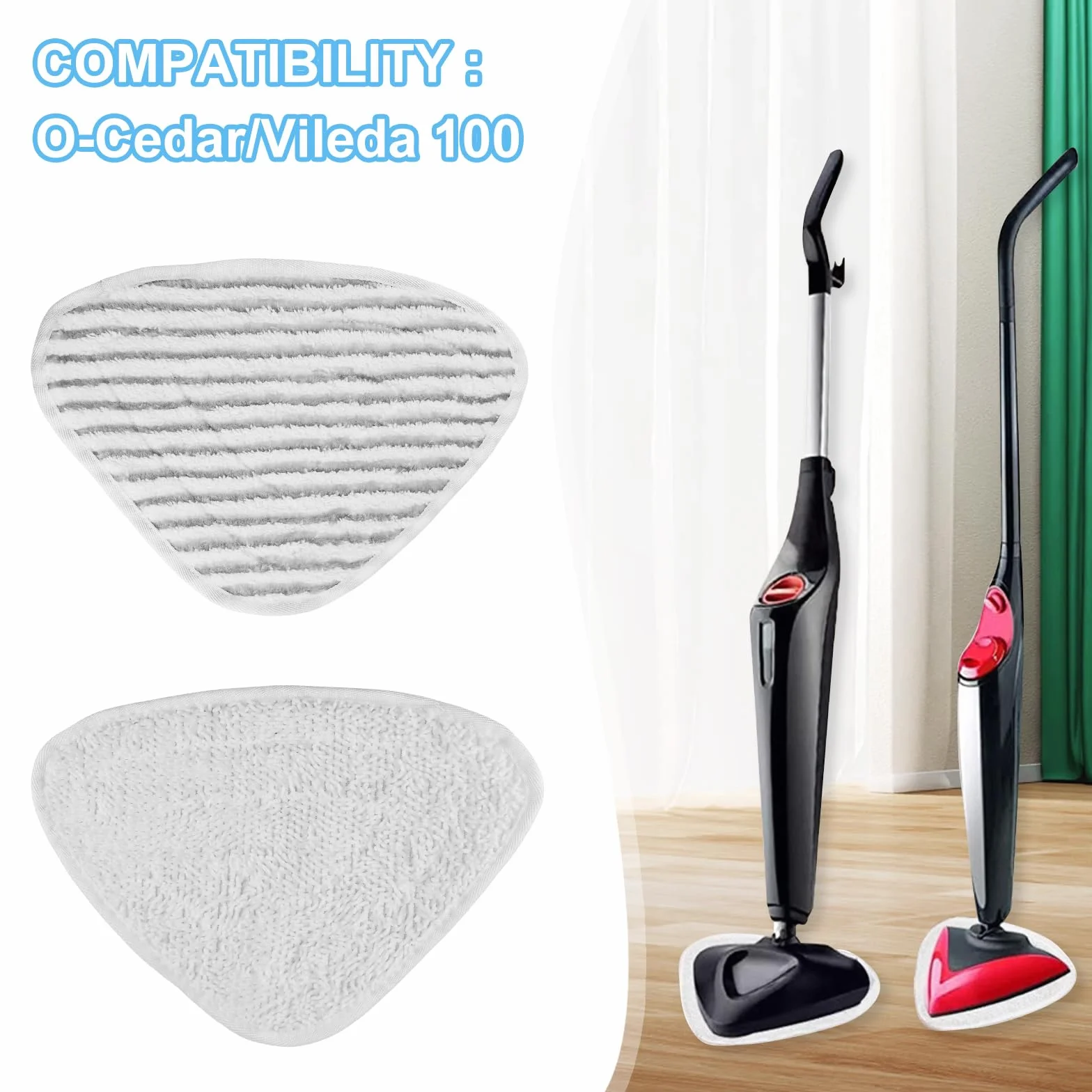 10 Pack für Vileda Dampfreiniger Steam Ersatzbezüge Mikrofasern Set, für Vileda Steam Plus Bodenwischer Dampfreiniger Wiederverwendbar, für Alle Flecken Entfernen Boden