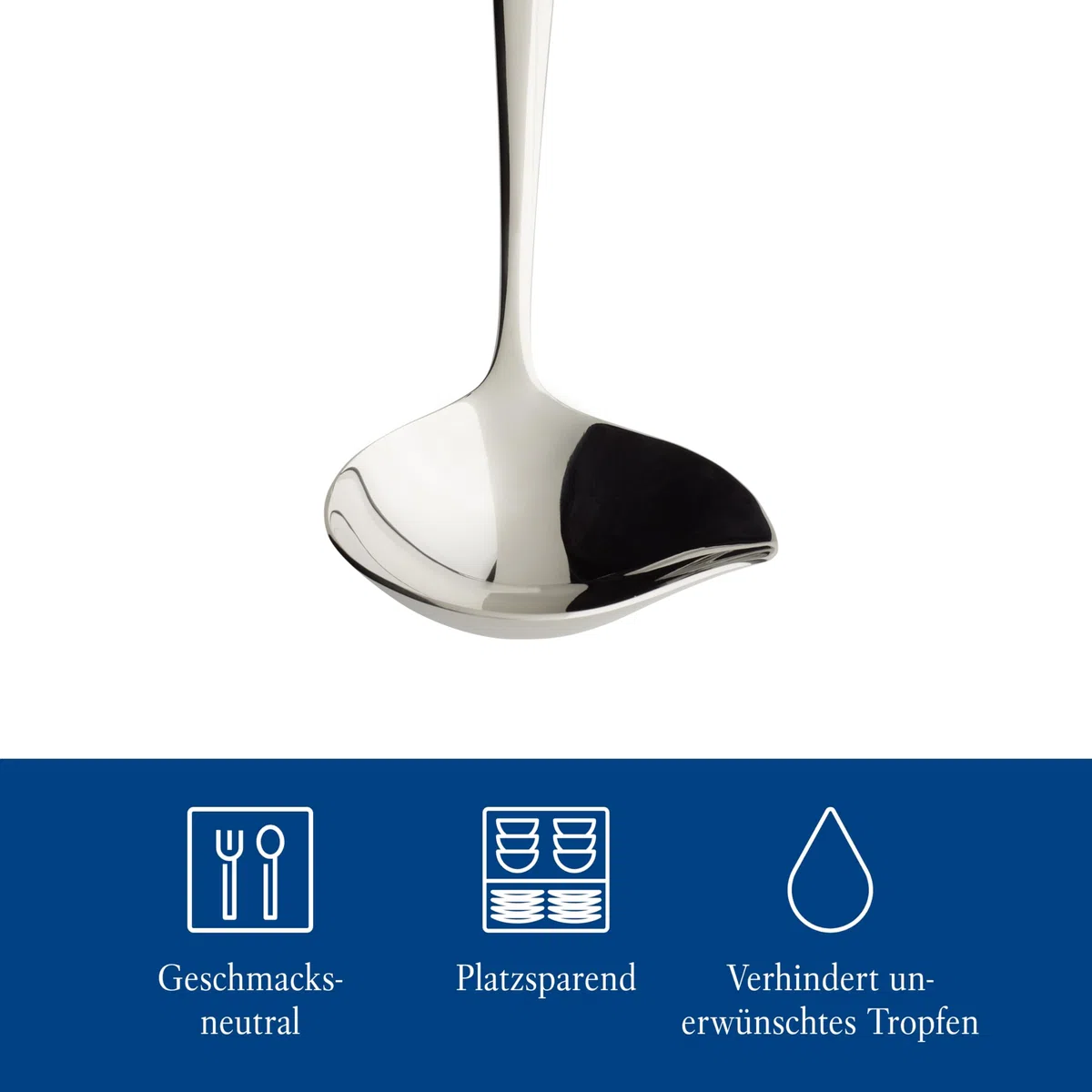 Villeroy & Boch – Daily Line Soßenlöffel, Spülmaschinenfest, Rostfrei, Soßenkelle, Soßenschöpfer, kleine Suppenkelle, kleine Kelle, Schöpflöffel, Edelstahl