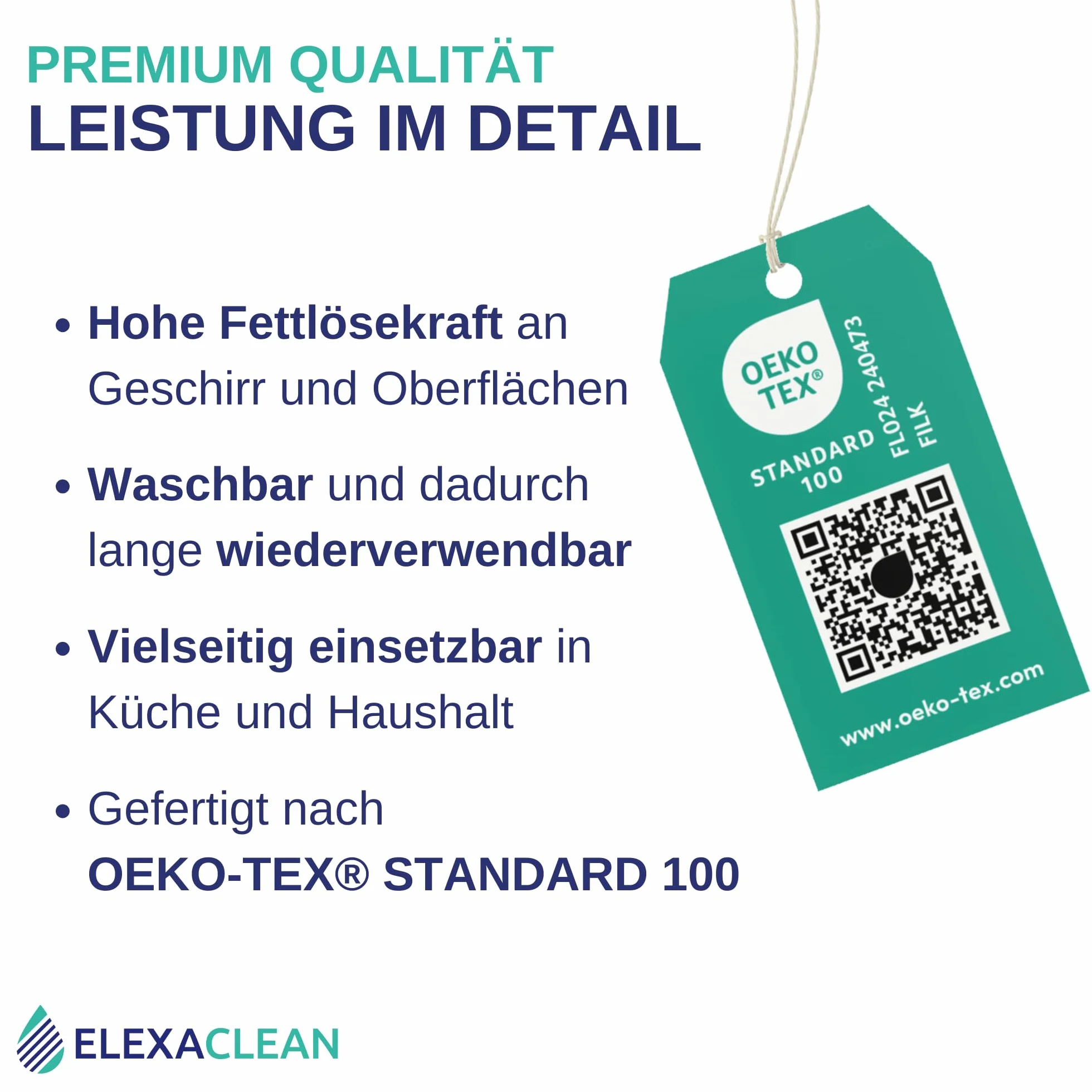 ELEXACLEAN Spültücher waschbar - Mikrofaser (Grau, 4er Set, 24x20cm) Spüllappen für Küche, Geschirr
