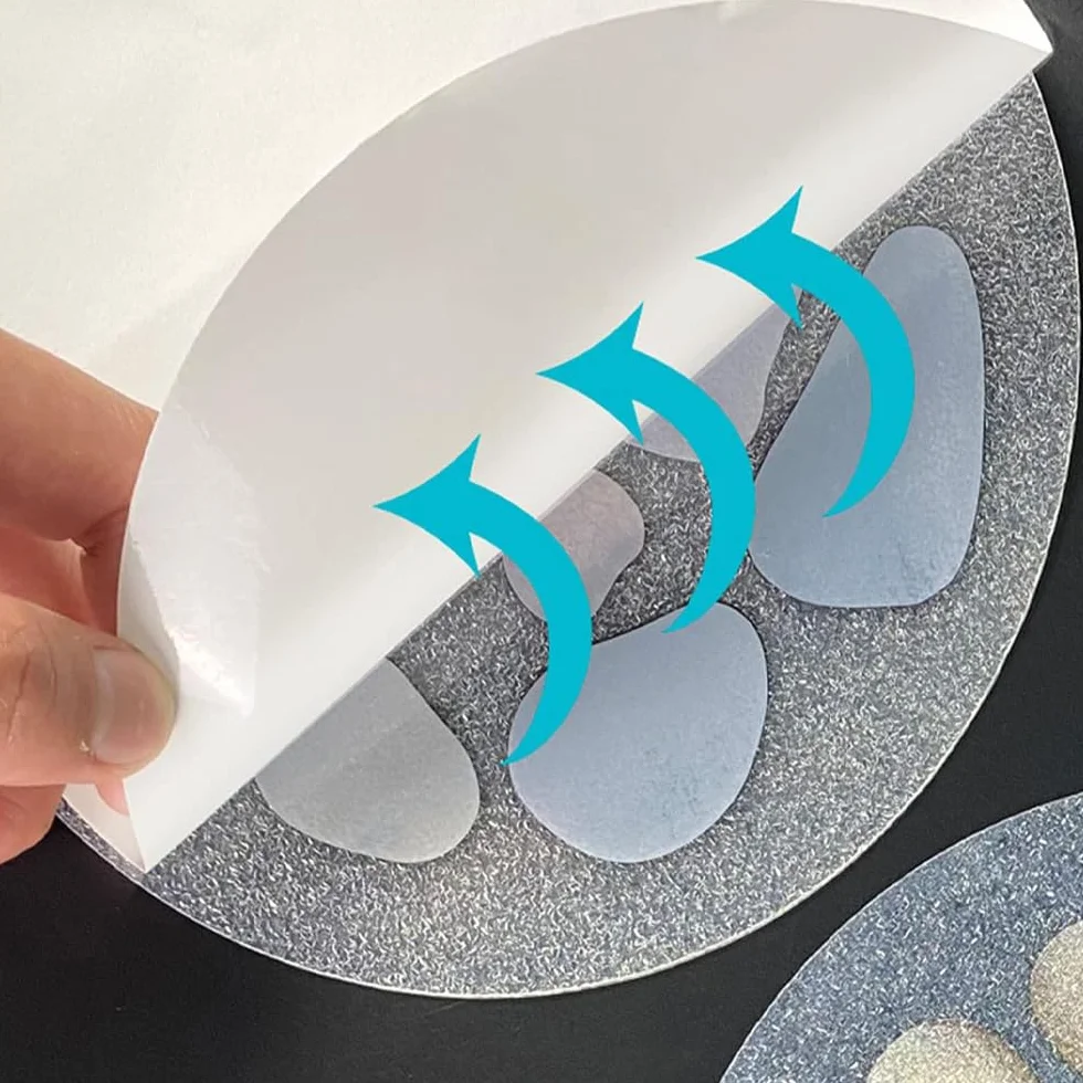 12 Stücke Badewannen Aufkleber Rund, Badewannen Aufkleber Selbstklebend, Bathtub Stickers, Premium Anti Rutsch Aufkleber, Selbstklebende Antirutsch Sticker with Scraper Tool für Dusche Rutschfeste