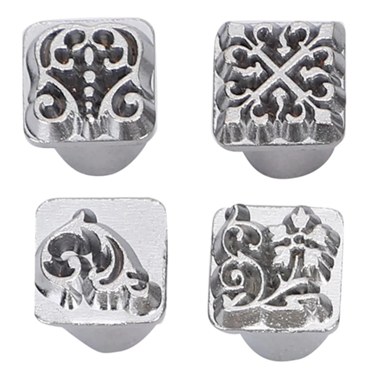 Metallstempel, Stanzwerkzeuge 12 Stück aus Zinklegierung mit verschiedenen Mustern für Metall, Holz, Kunststoff, Leder