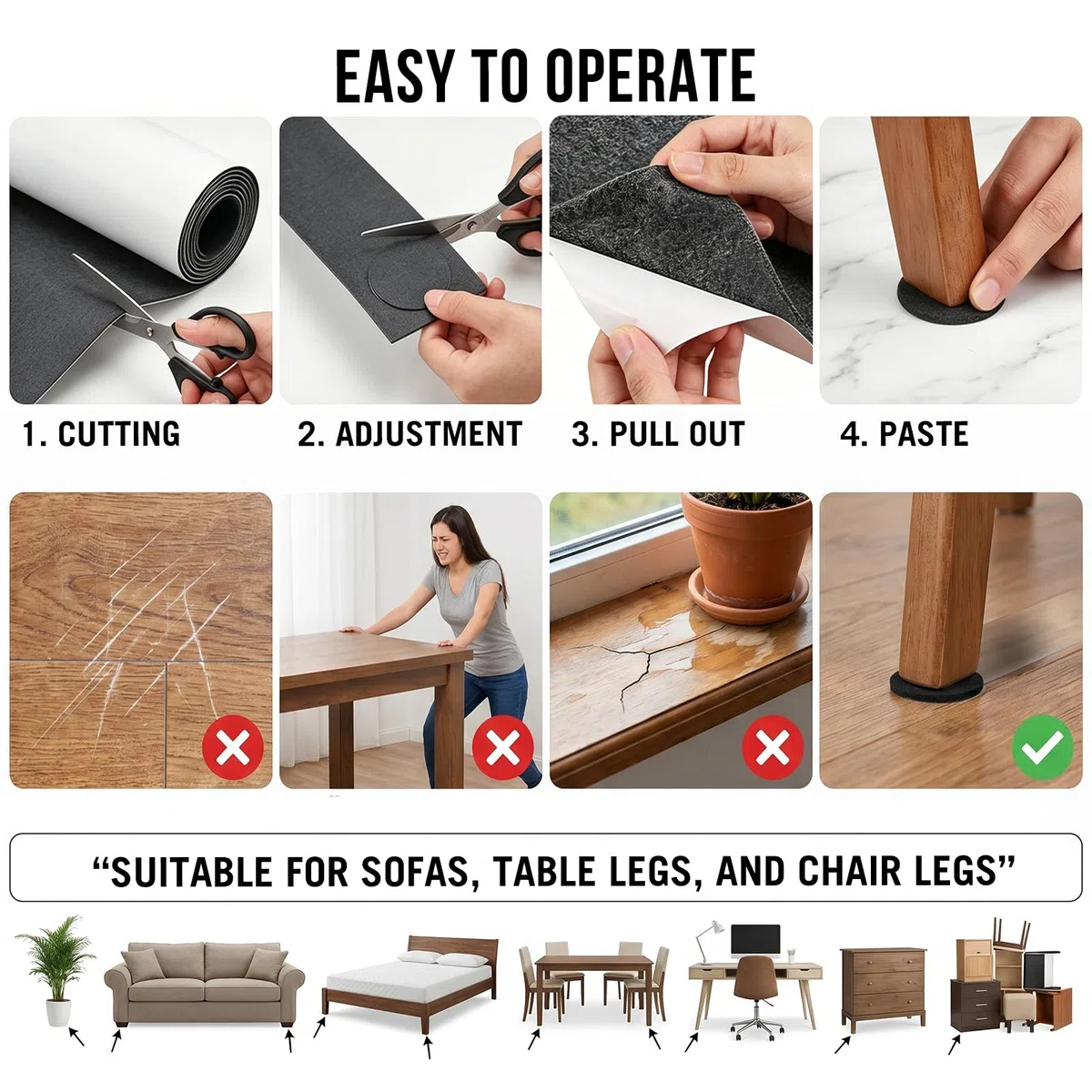 Felt Self-Adhesive Light 3 mm, 40 x 220 cm Adhesive Felt, Self-Adhesive, Felt Stretch Fabric, Non-Woven Self-Adhesive Felt Fabric for DIY Box Liner, Couch, Table Legs, Cup Mat (Dunkelgrau)