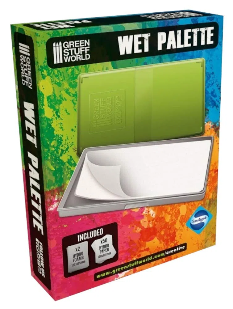 Green Stuff World Wet Palette - Wet Palette Antibakteriell zum Malen von Miniaturfiguren mit Acrylfarbe