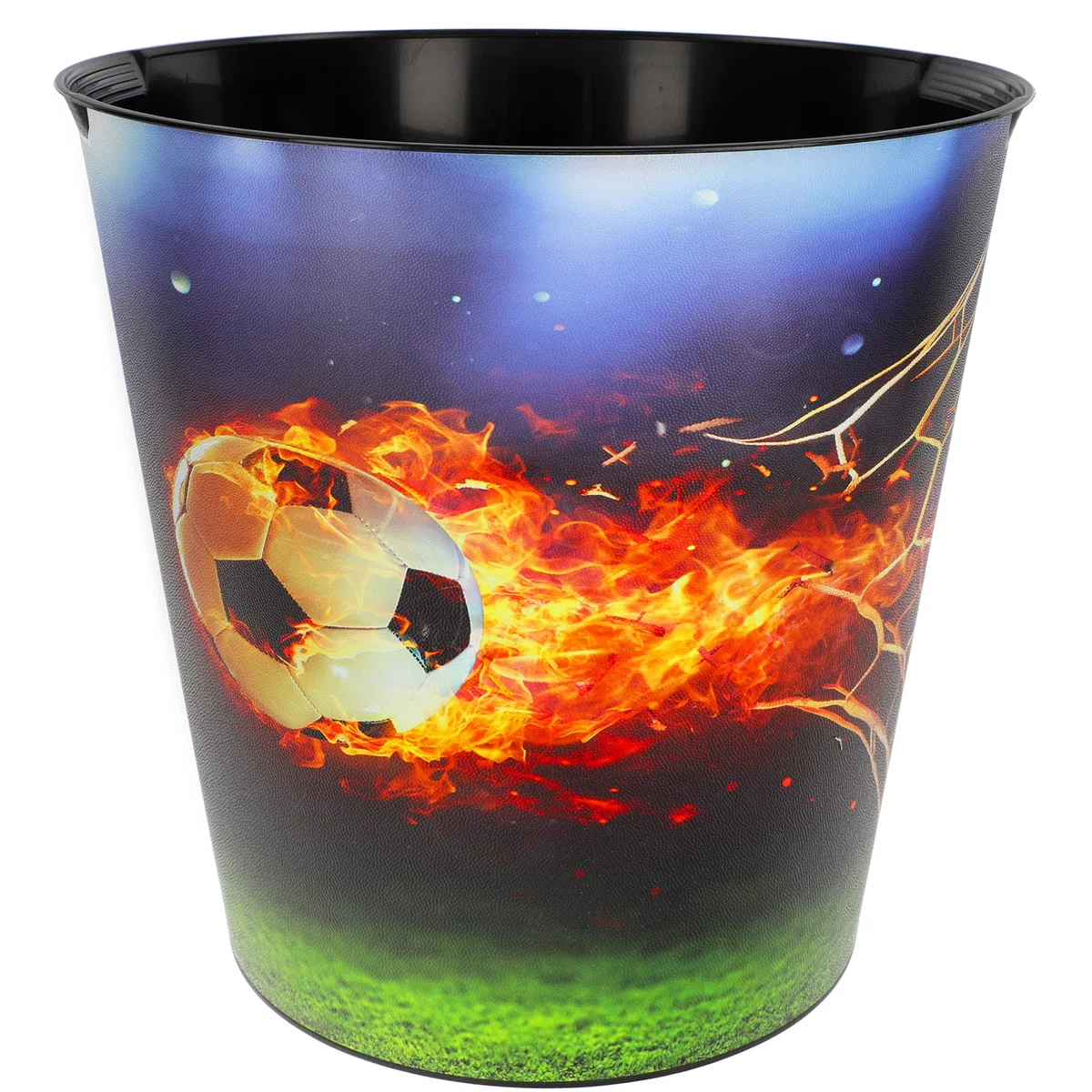alles-meine.de GmbH Papierkorb Modell wählbar 10 Liter - wasserdicht - 28 cm - aus Kunststoff Fußball Eimer - Spielzeugkorb/Popcornschüssel/großer Mülleimer - auch al..