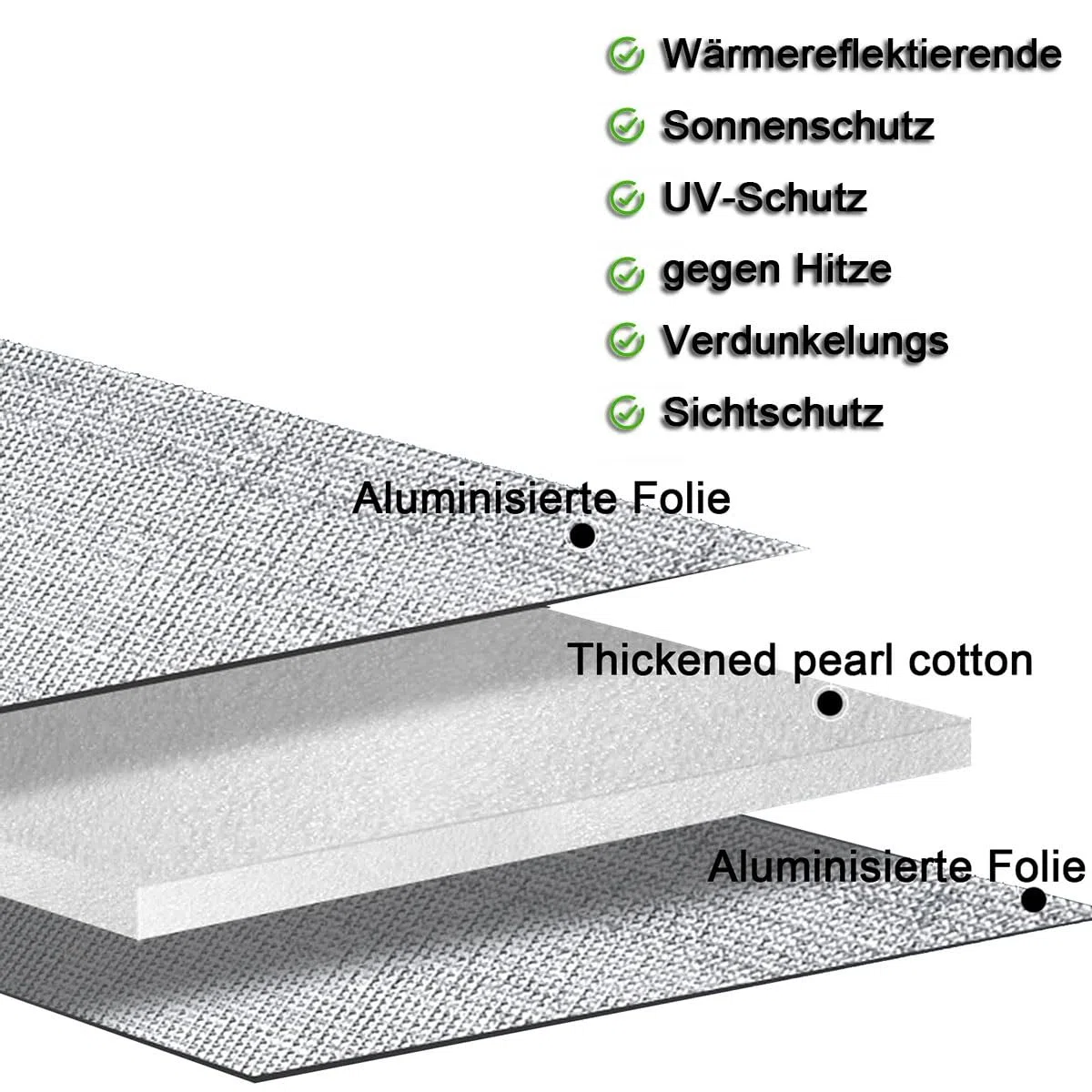 Aluminisierte Wärmeisolierung Isolierfolie für Fenster, 99% Sonnenschutzfolie Rückstandslose Doppelte Verdunkelungs Fenster Folie mit Saugnapf für Dachfenster Mieter Altbau(Silvery 95x110cm)