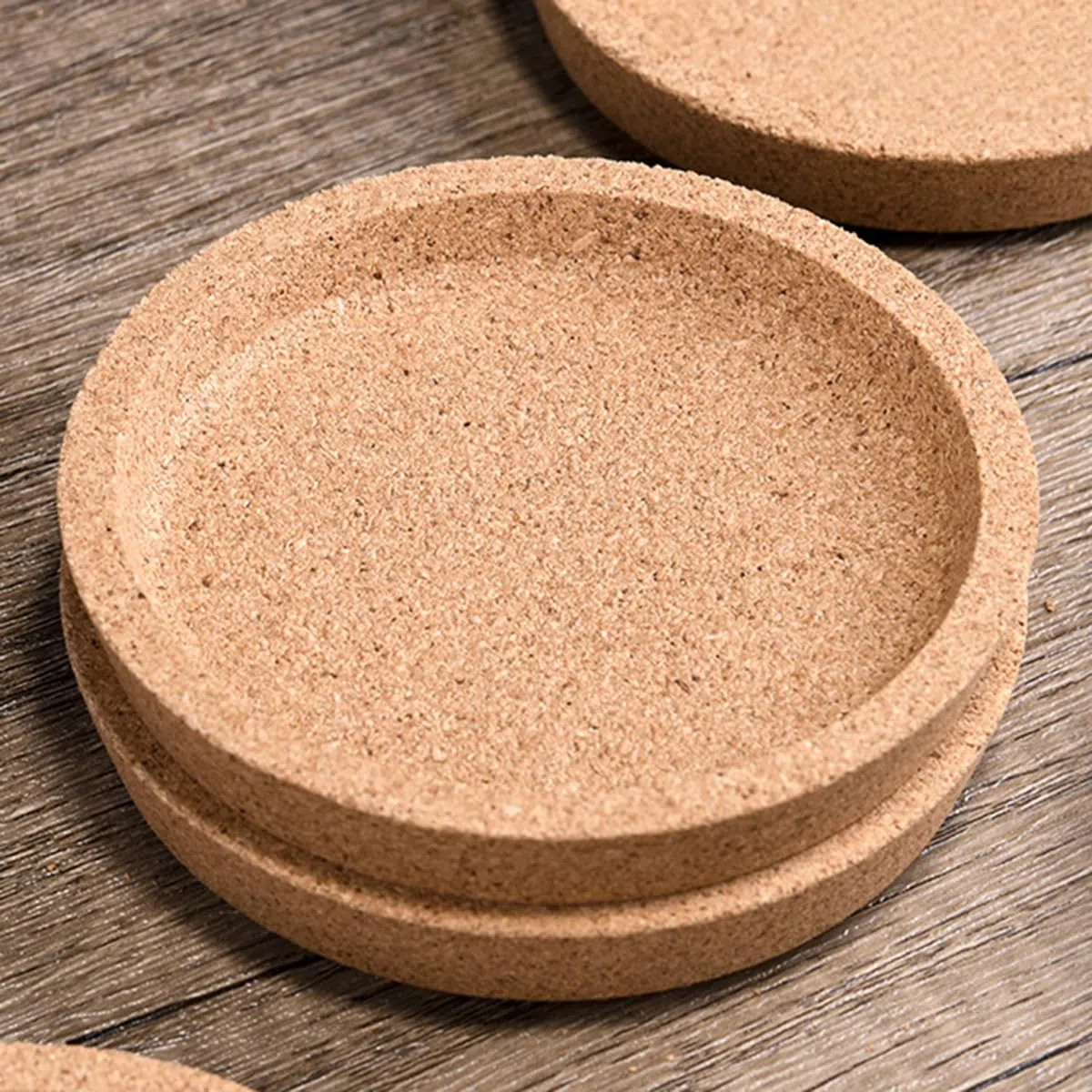 16 Pack Kork Untersetzer Absorbierende HitzebestäNdige Runde Kork Untersetzer für die Meisten Tassen in Dem BüRo oder zu Hause (16PCS)