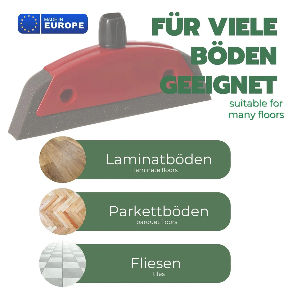 Novaliv 2er Set Schaumstoffbesen mit Abzieher Besenkopf Gummi Friseurbesen Schwarz Noppenbesen Hundehaarentferner Broom Parkett Besen für Drinnen Teppichbesen Bodenabzieher Haushaltsbesen Wunderbesen