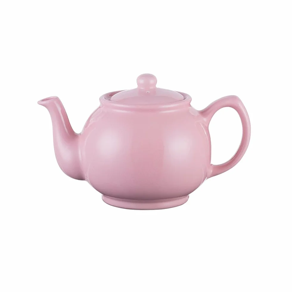Price & Kensington Englische Teekanne für 2 Tassen, aus hochwertigem Steingut, Teekännchen pastell pink, mikrowellen- und spülmaschinenfest, Vintage Teebereiter