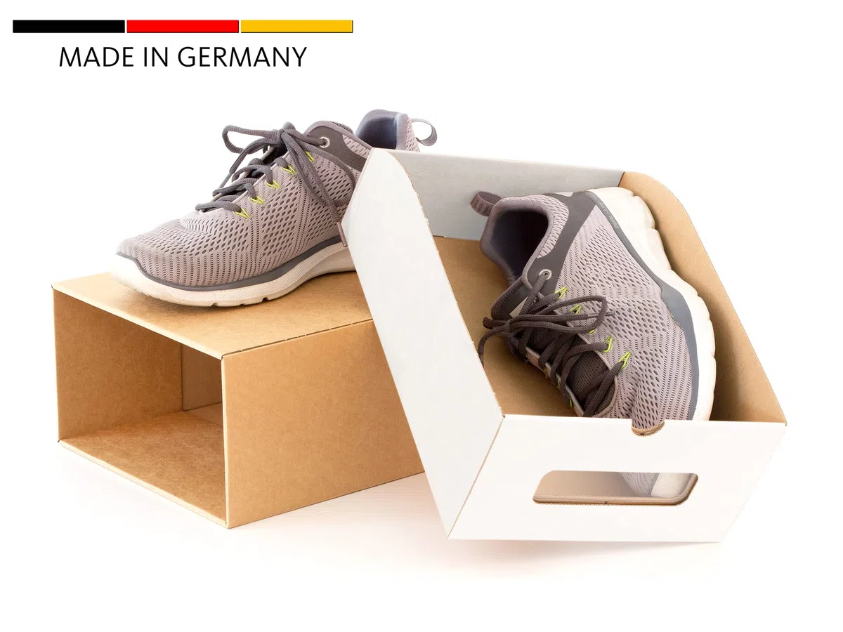 BigDean 10er Boxen-Set mit Sichtfenster & Schublade - Pappkarton aus Kraftpapier - Schuhbox Spielzeug-Box Aufbewahrung für Zubehör & Accessoires