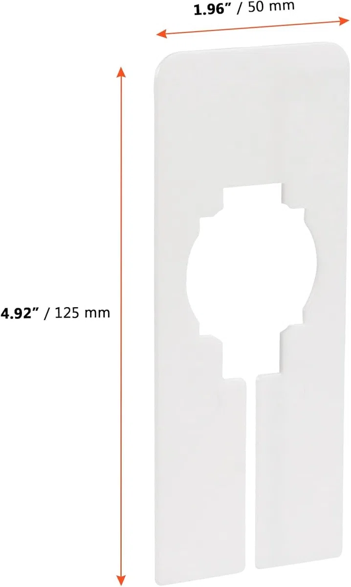 SINJEUN 60 Stück 5 x 12,5 cm Leere Trennwände für Kleiderbügel, rechteckige, weiße Kunststoff-Trennwände, Kleiderständer, Größenteiler, für Schrank, Kleidergeschäfte